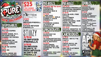 PURE New Baltimore 🎄 $25 SHAKE OUNCE MAX OUT BAG 70G! 🎄