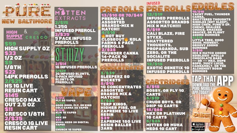 PURE Macomb - Delivery ❄️STIIIZY INFUSED PREROLL SALE❄️