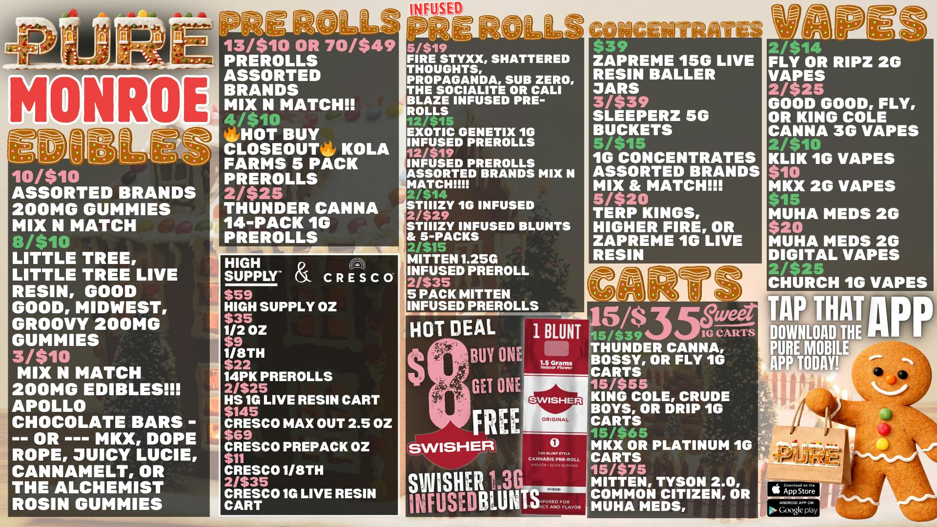 Pure Cannabis Outlet ❄️MITTEN EXTRACTS INFUSED PREROLL SALE ❄️