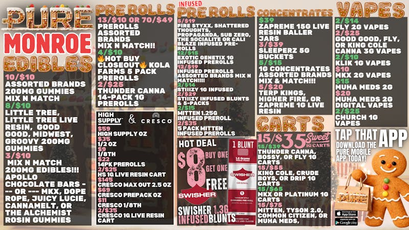 Pure Cannabis Outlet ❄️MITTEN EXTRACTS INFUSED PREROLL SALE ❄️