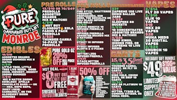 Pure Cannabis Outlet 15/$35 1G CARTS | 20% OFF PURE GOLD | $49 BUNDLE!