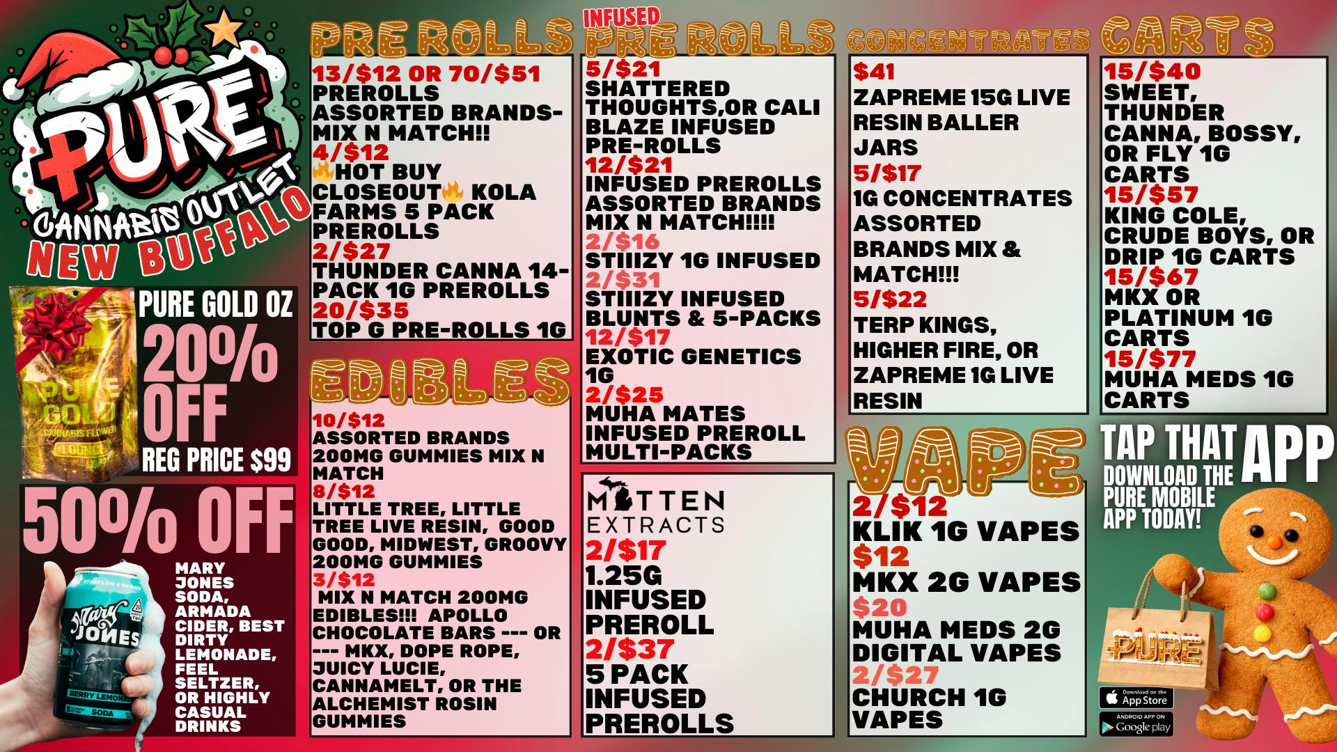 Pure Cannabis Outlet - New Buffalo HOLIDAY DEALS ALL WEEKEND LONG ❄️ 50% OFF JEETER❄️