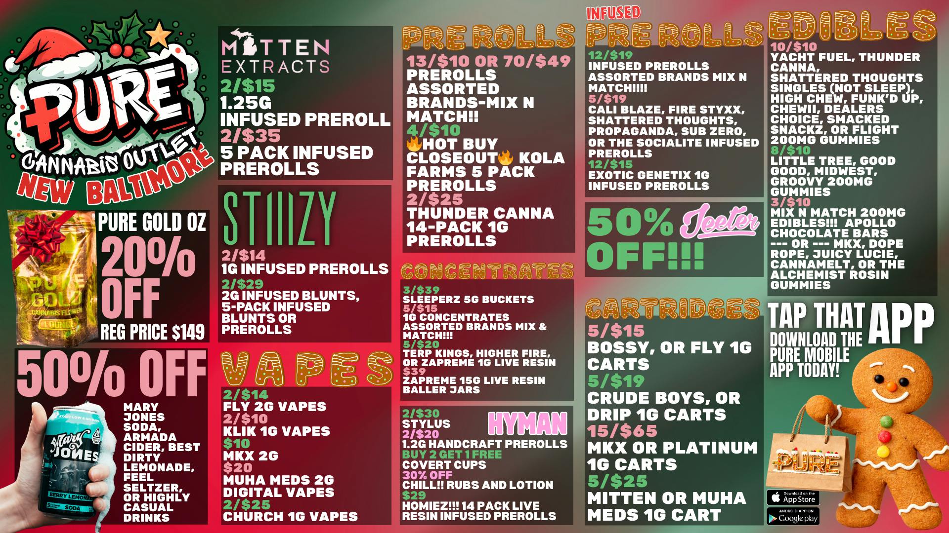 PURE New Baltimore 20% OFF GOLD OZ 🎄 HOLIDAY DEALS ALL WEEKEND LONG