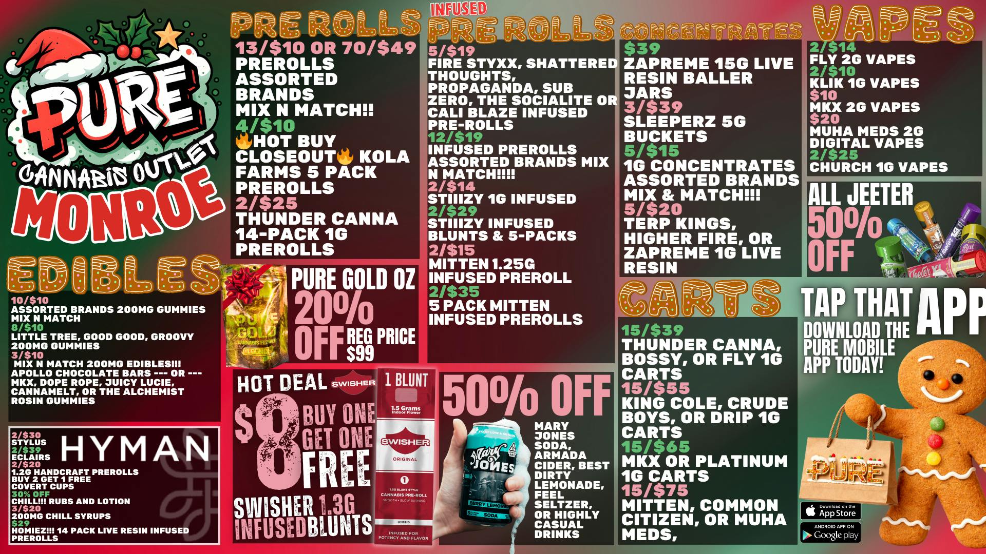 Pure Cannabis Outlet ❄️HOLIDAY SAVINGS ALL WEEKEND ❄️ 50% OFF JEETER