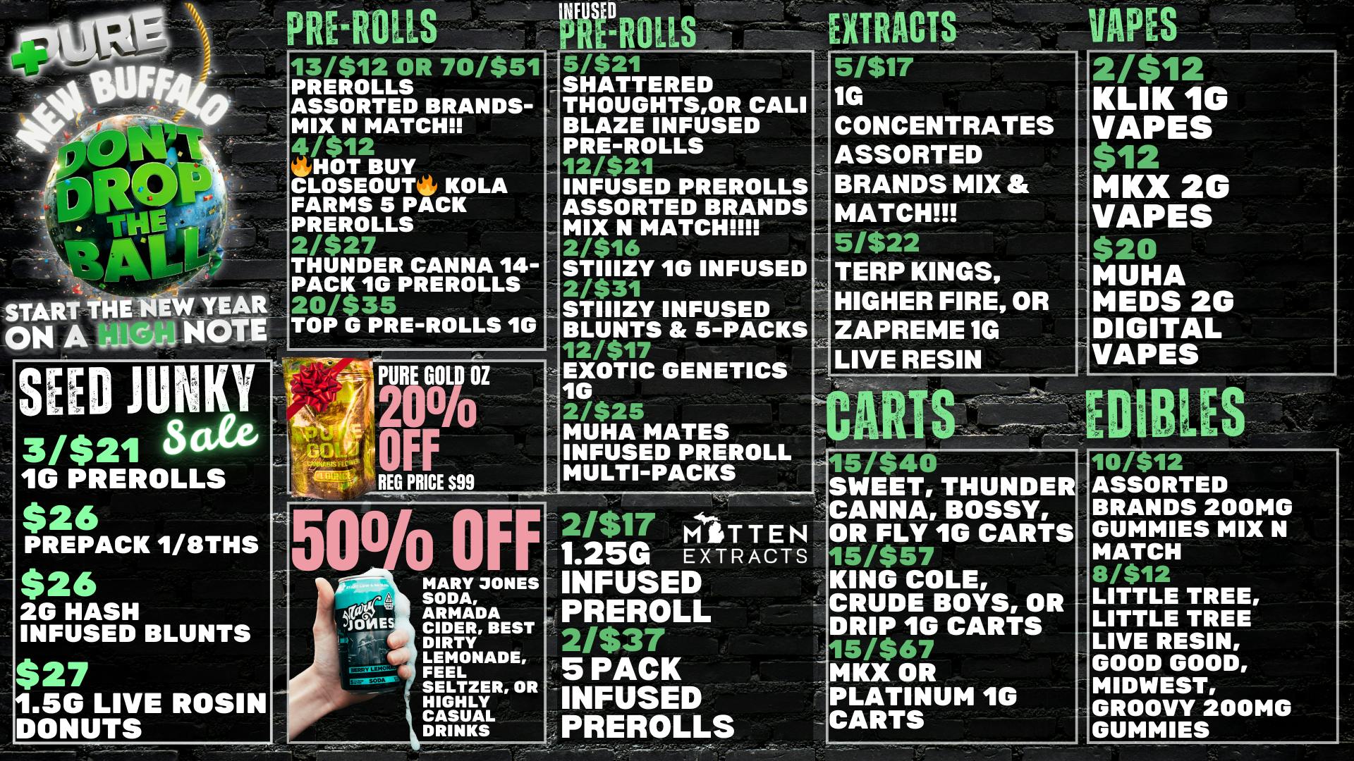 Pure Cannabis Outlet - New Buffalo 🎉SEED JUNKY SALE!!!🎉