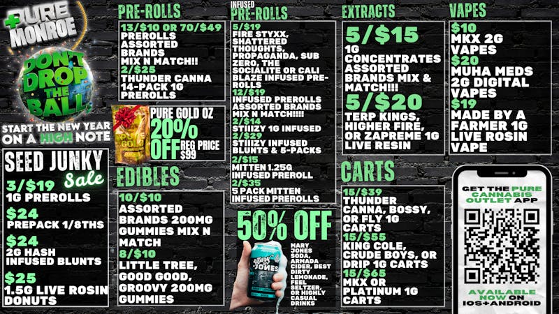 Pure Cannabis Outlet 🎉 50% OFF SELECT INFUSED DRINKS 🎉