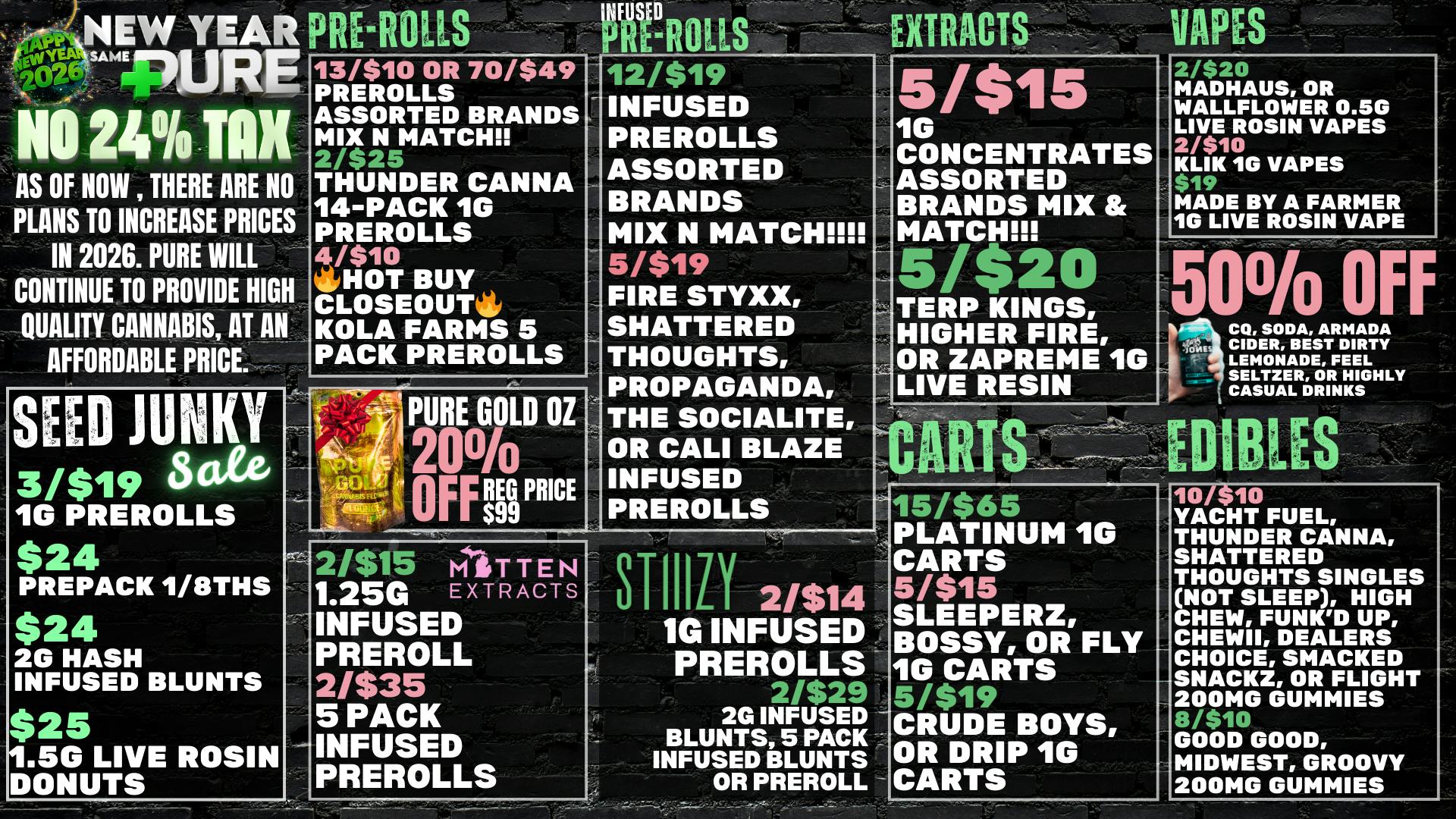 Pure Cannabis Outlet 🎉 SEED JUNKY SALE 🎉