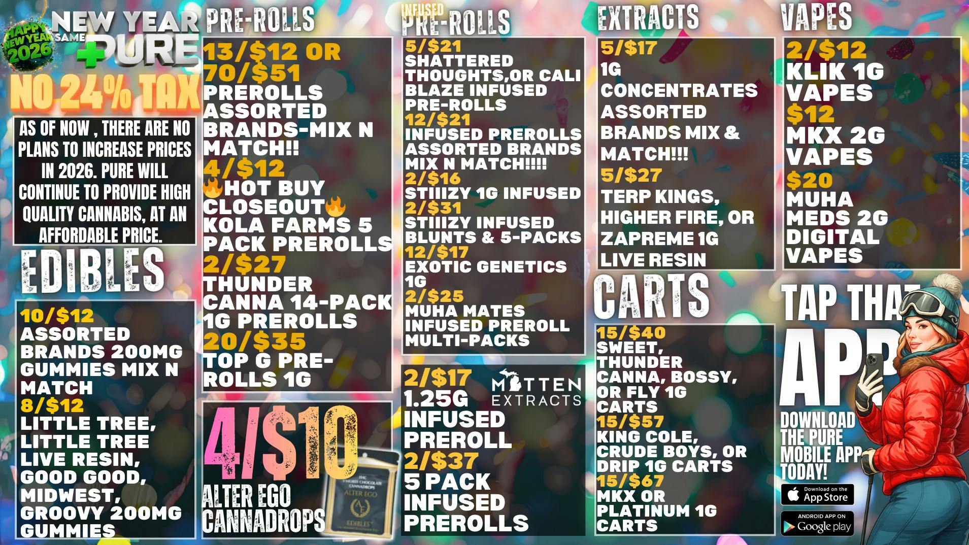 Pure Cannabis Outlet - New Buffalo NEW YEAR SAME PURE 🎉NO NEW 24% TAXES