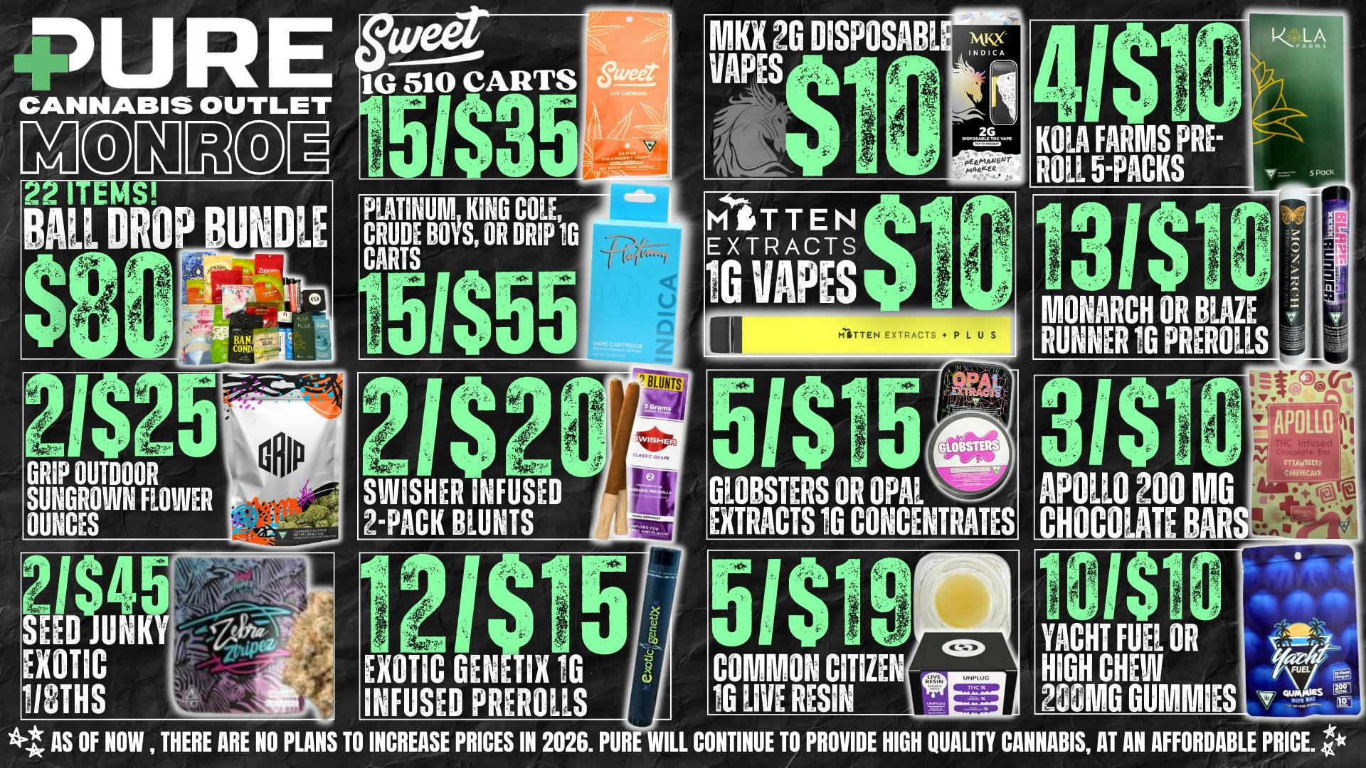 Pure Cannabis Outlet 🎉 $80 BALL DROP BUNDLE - 22 ITEMS 🎉
