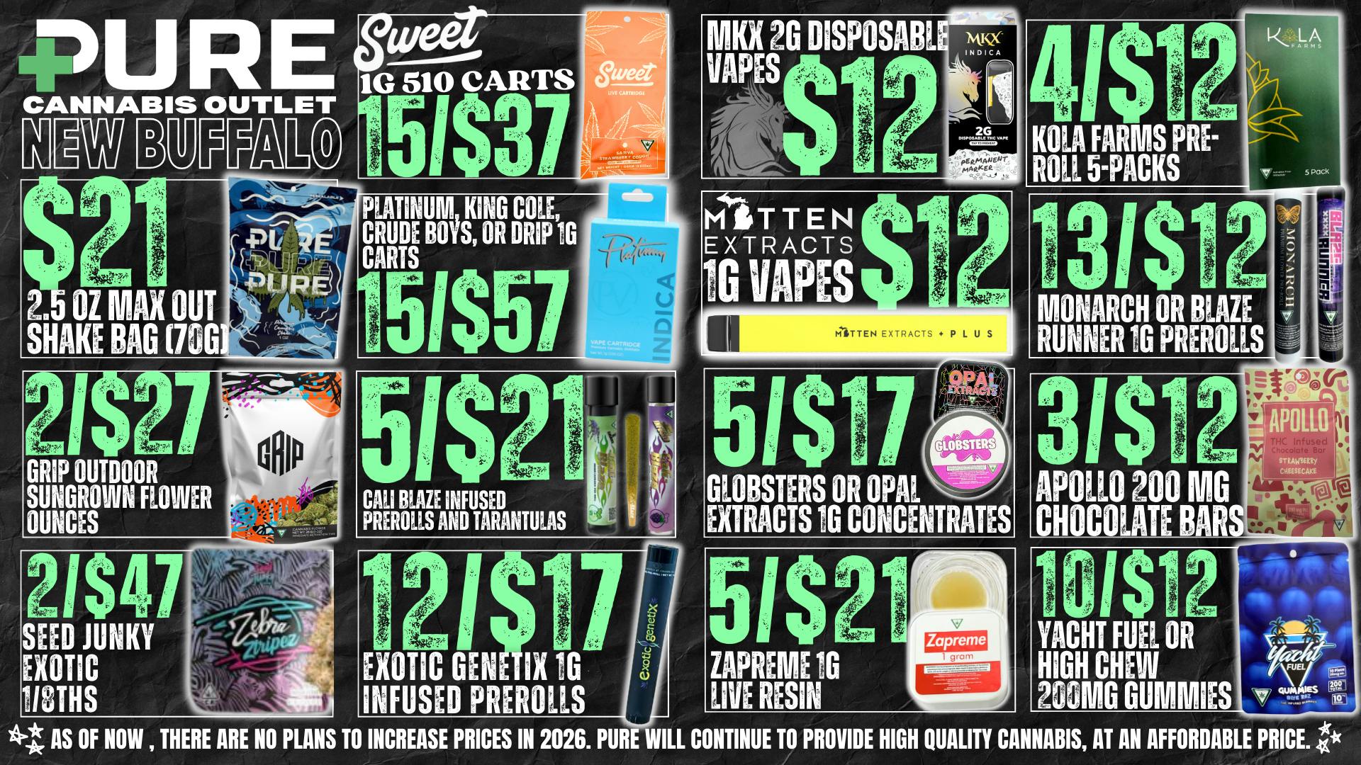 Pure Cannabis Outlet - New Buffalo 🎉 $21 MAX OUT SHAKE BAG (70G) 🎉