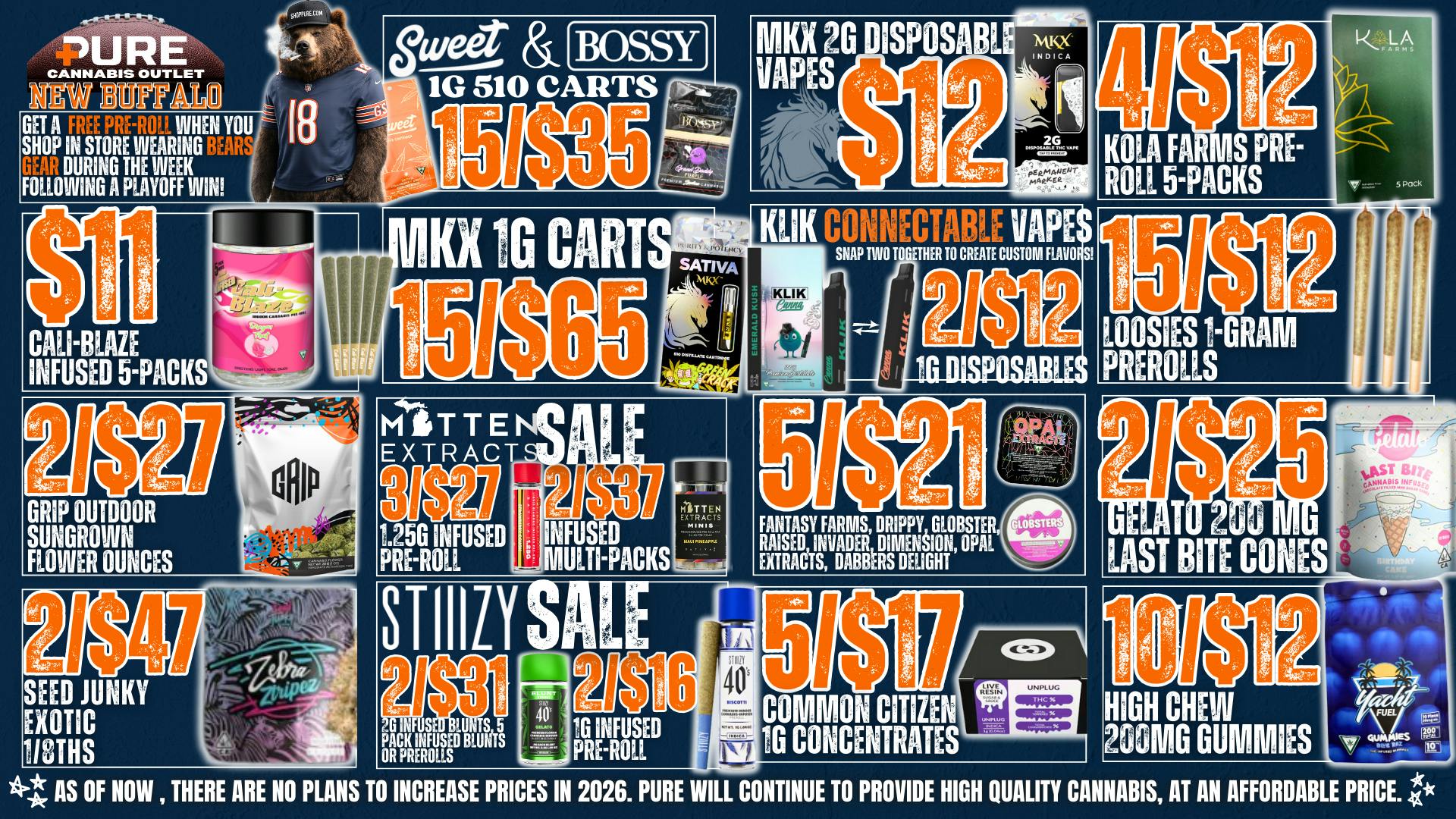 Pure Cannabis Outlet - New Buffalo 🐻⬇️ AND GET 🍃⬆️🍃