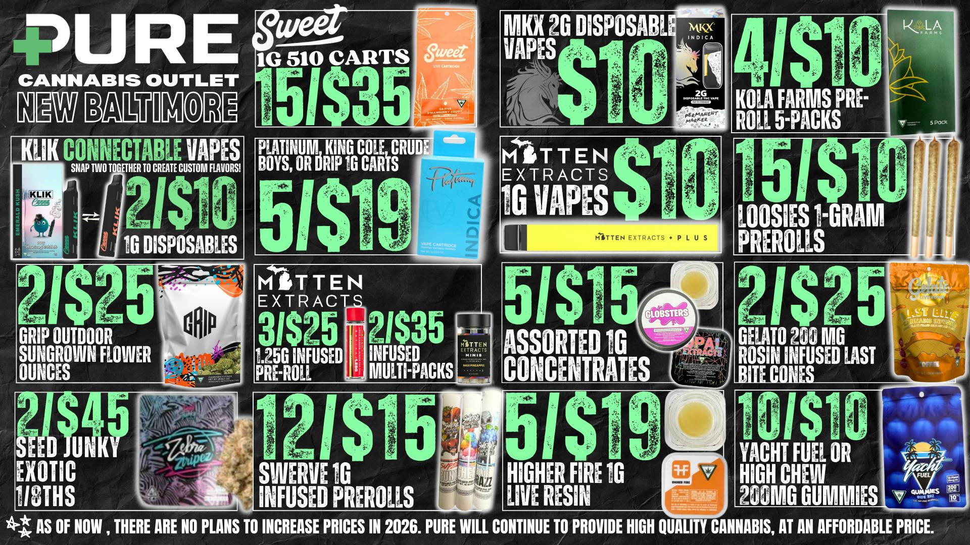 PURE New Baltimore 🎉 2/$25 OUTDOOR SUNGROWN OUNCES 🎉