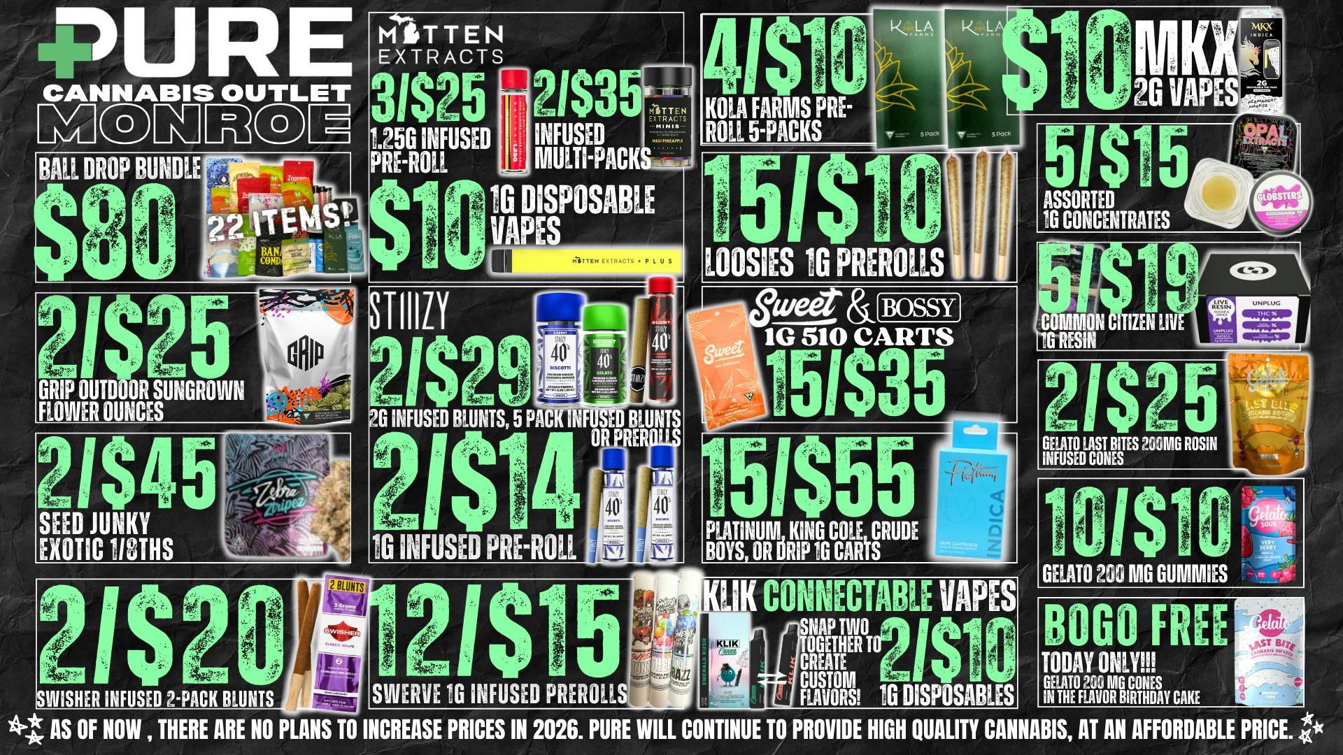 STIIIZY SALE 🎉 $80 BALL DROP BUNDLE - 22 ITEMS 🎉