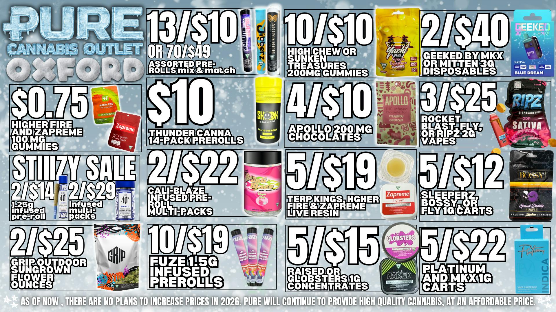 Pure Cannabis Outlet ❄️ NO 24% TAX INCREASE ❄️