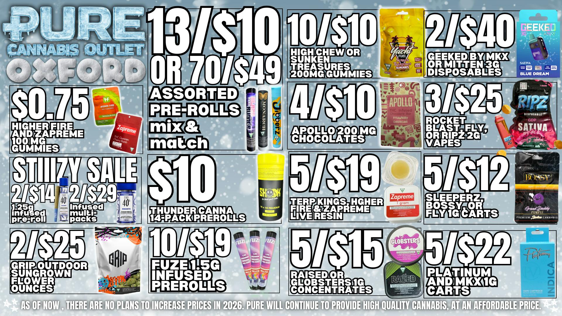 Pure Cannabis Outlet ❄️ NO 24% TAX INCREASE ❄️