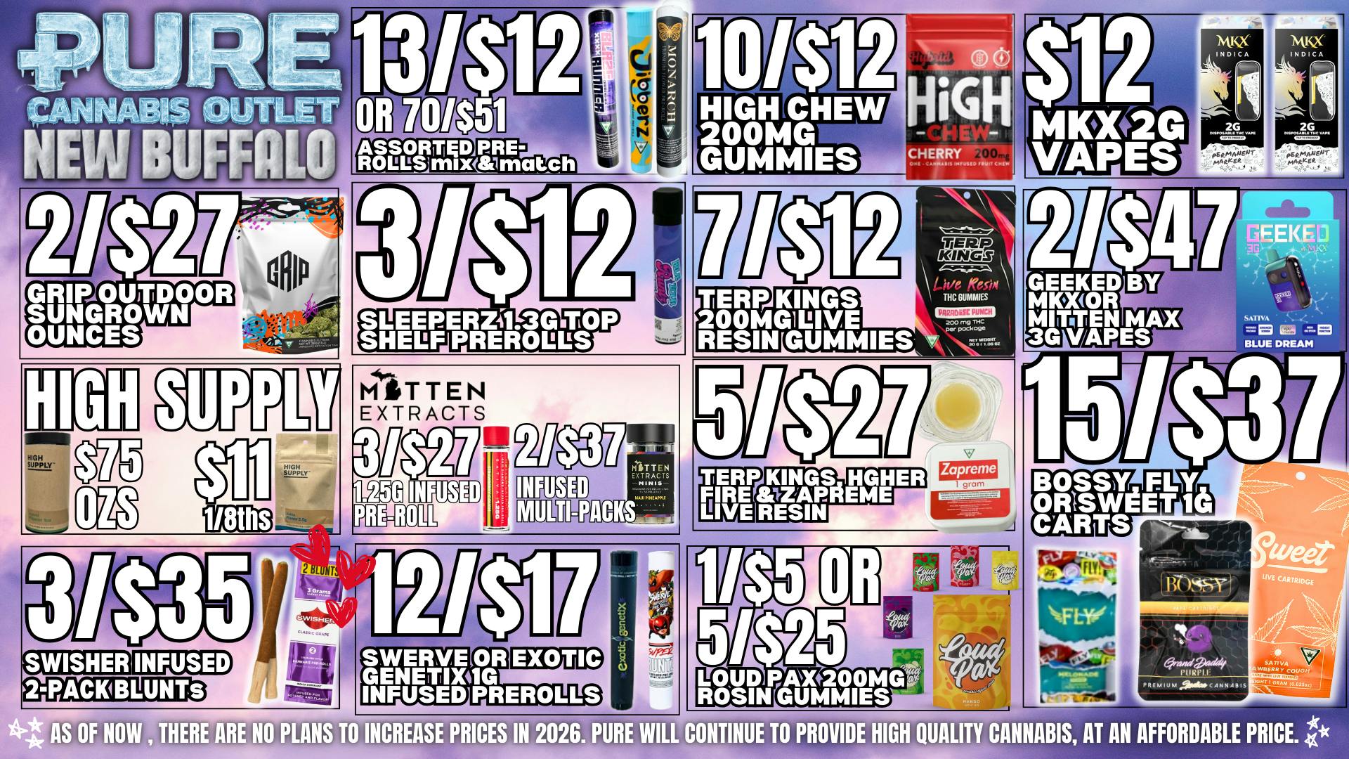 Pure Cannabis Outlet - New Buffalo ❄️NO 24% TAX INCREASE ❄️