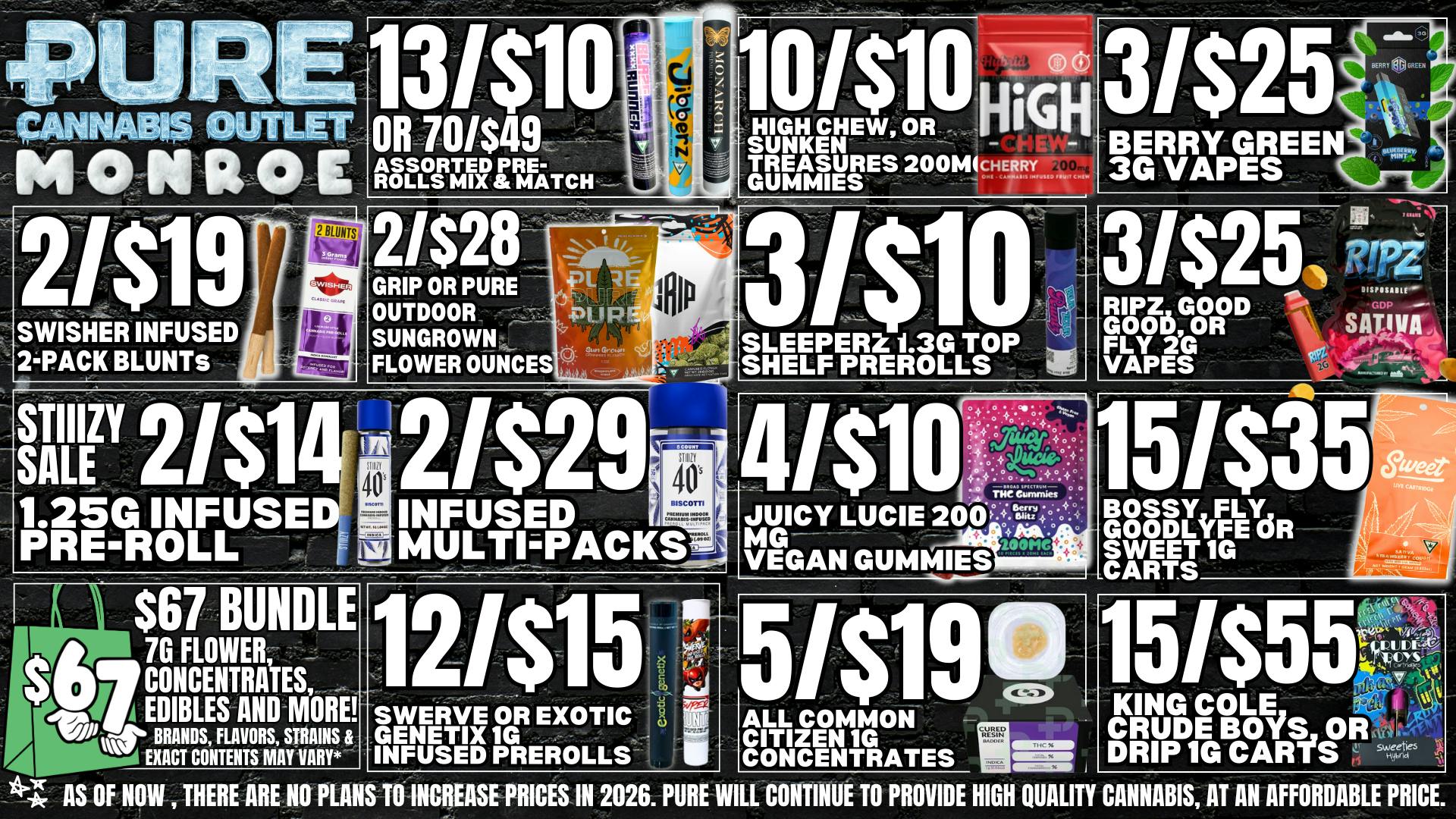 Pure Cannabis Outlet 🌨️ NO 24% TAX INCREASE 🌨️