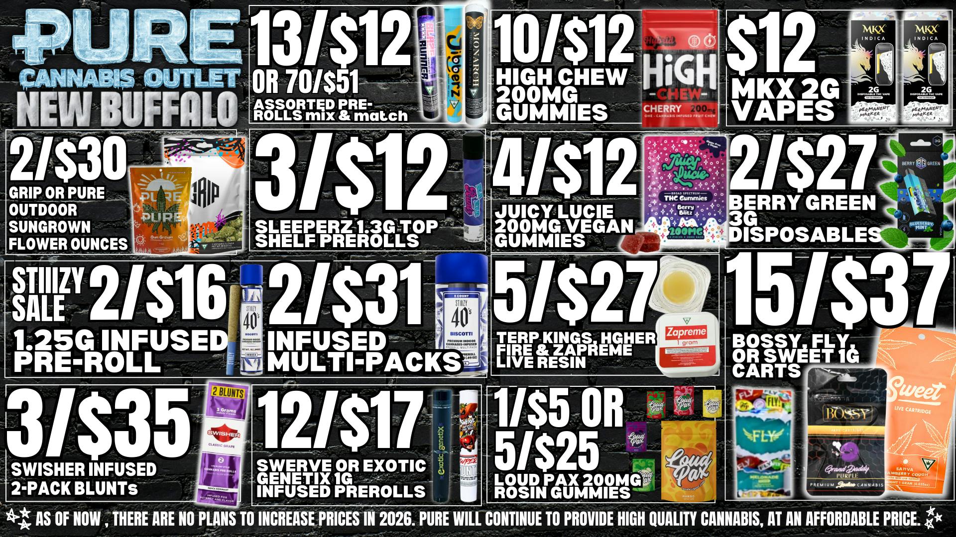 Pure Cannabis Outlet - New Buffalo 🌨️ NO 24% TAX INCREASE 🌨️