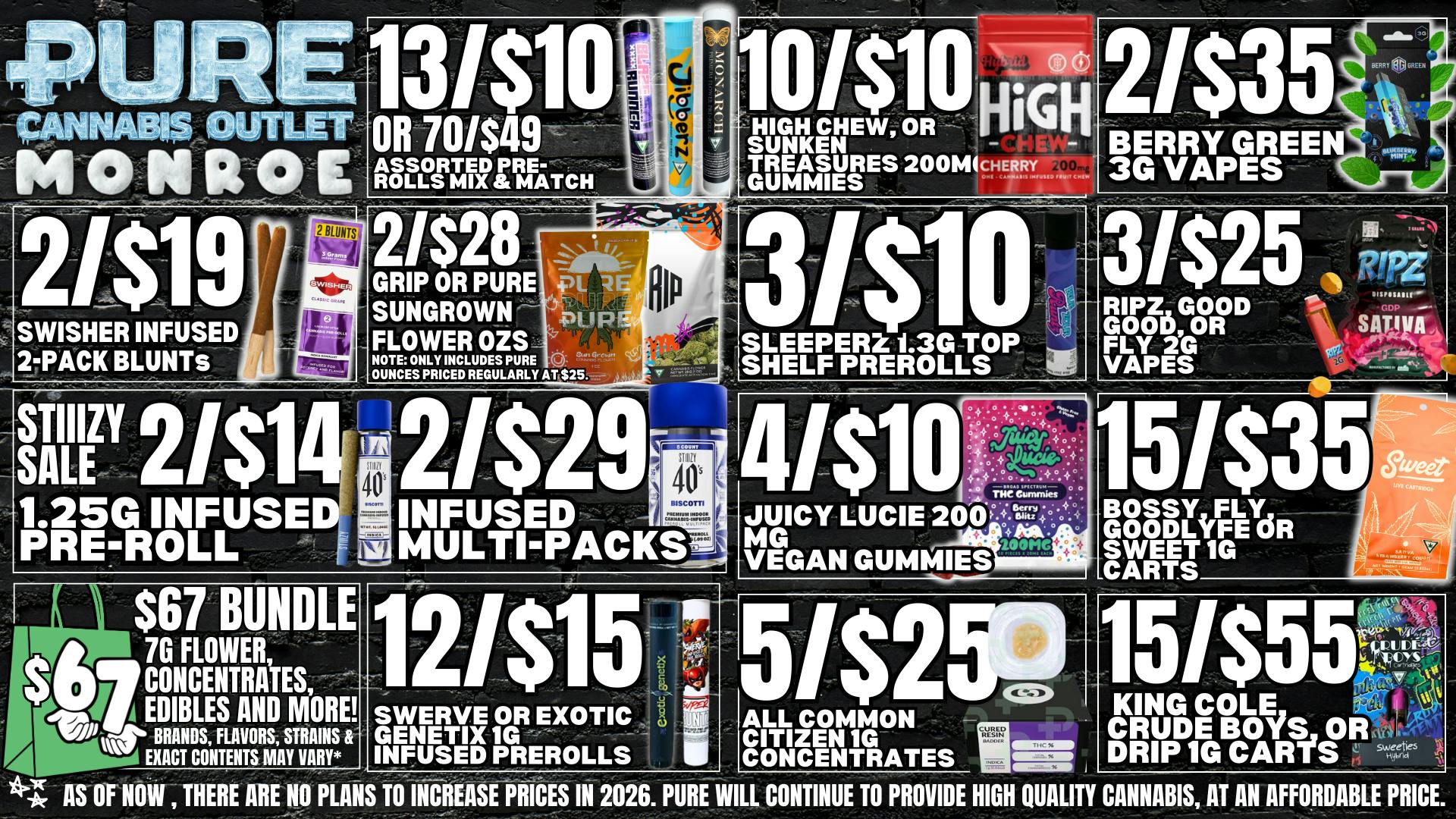 Pure Cannabis Outlet 🌨️❄️ NO 24% TAX INCREASE ❄️🌨️