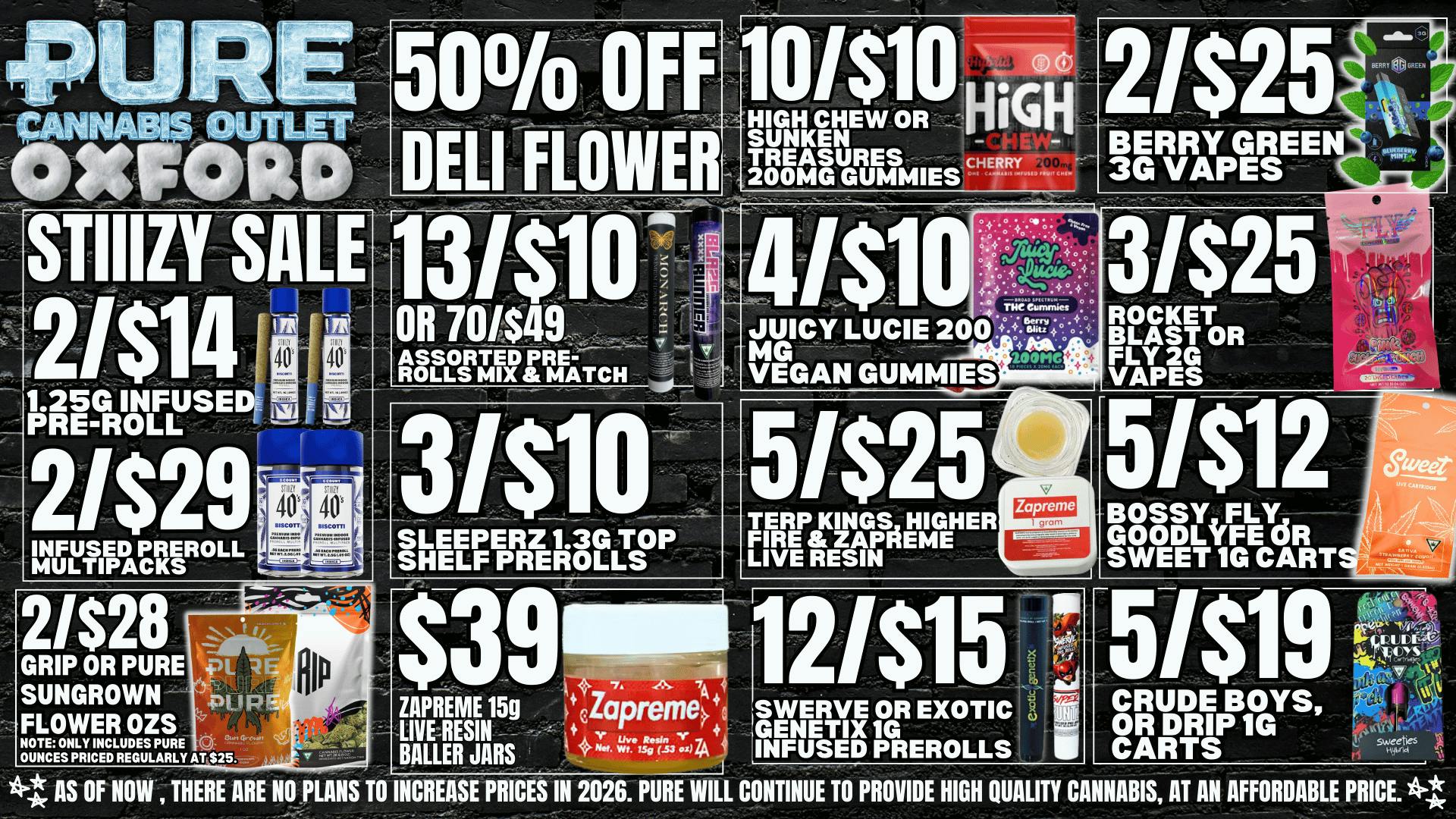 Pure Cannabis Outlet Delivery 🌨️ NO 24% TAX INCREASE 🌨️