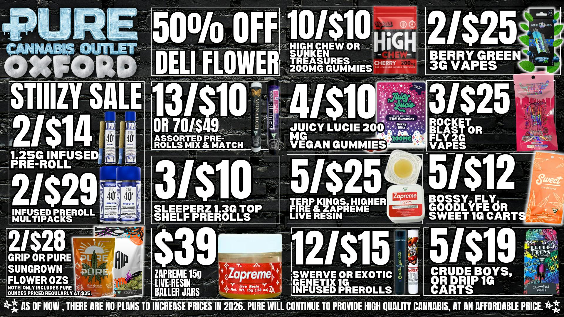 Pure Cannabis Outlet 🌨️ NO 24% TAX INCREASE 🌨️