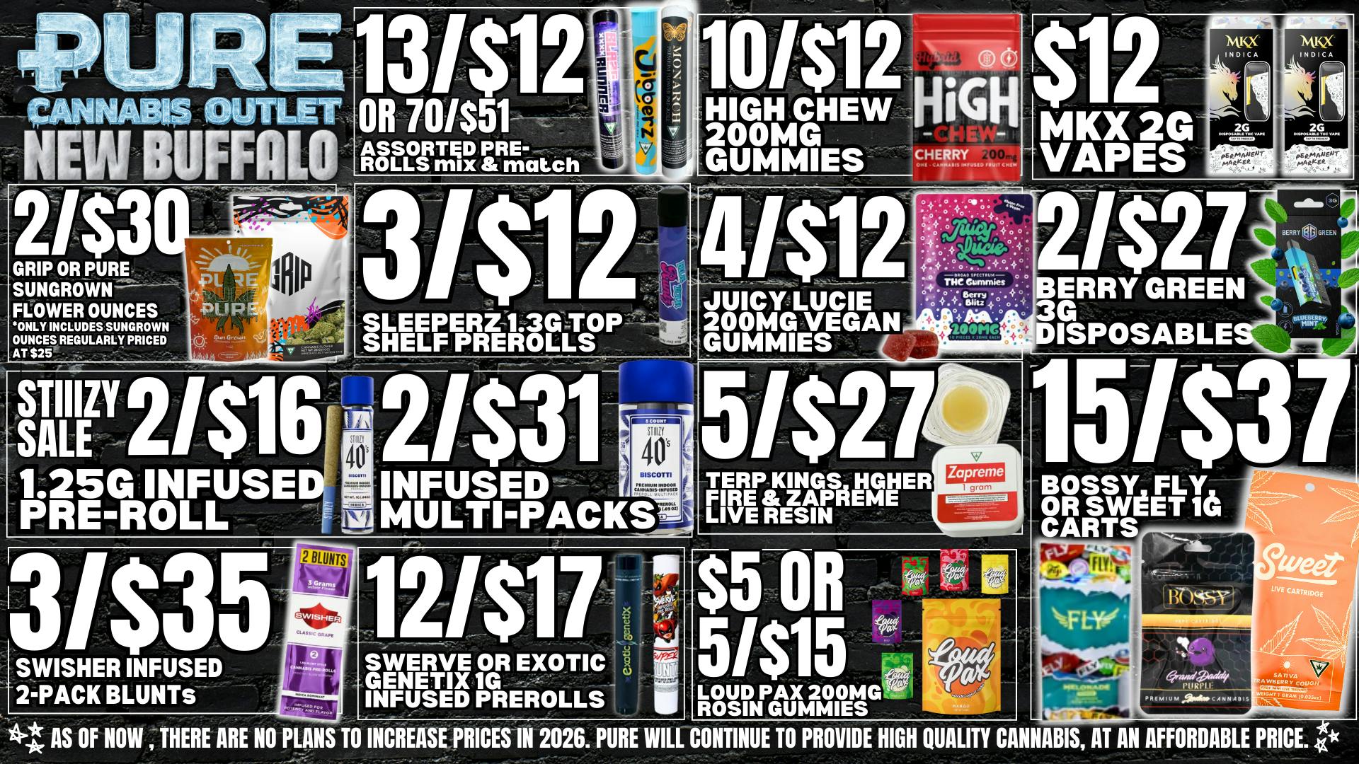 Pure Cannabis Outlet - New Buffalo 🌨️ NO 24% TAX INCREASE 🌨️