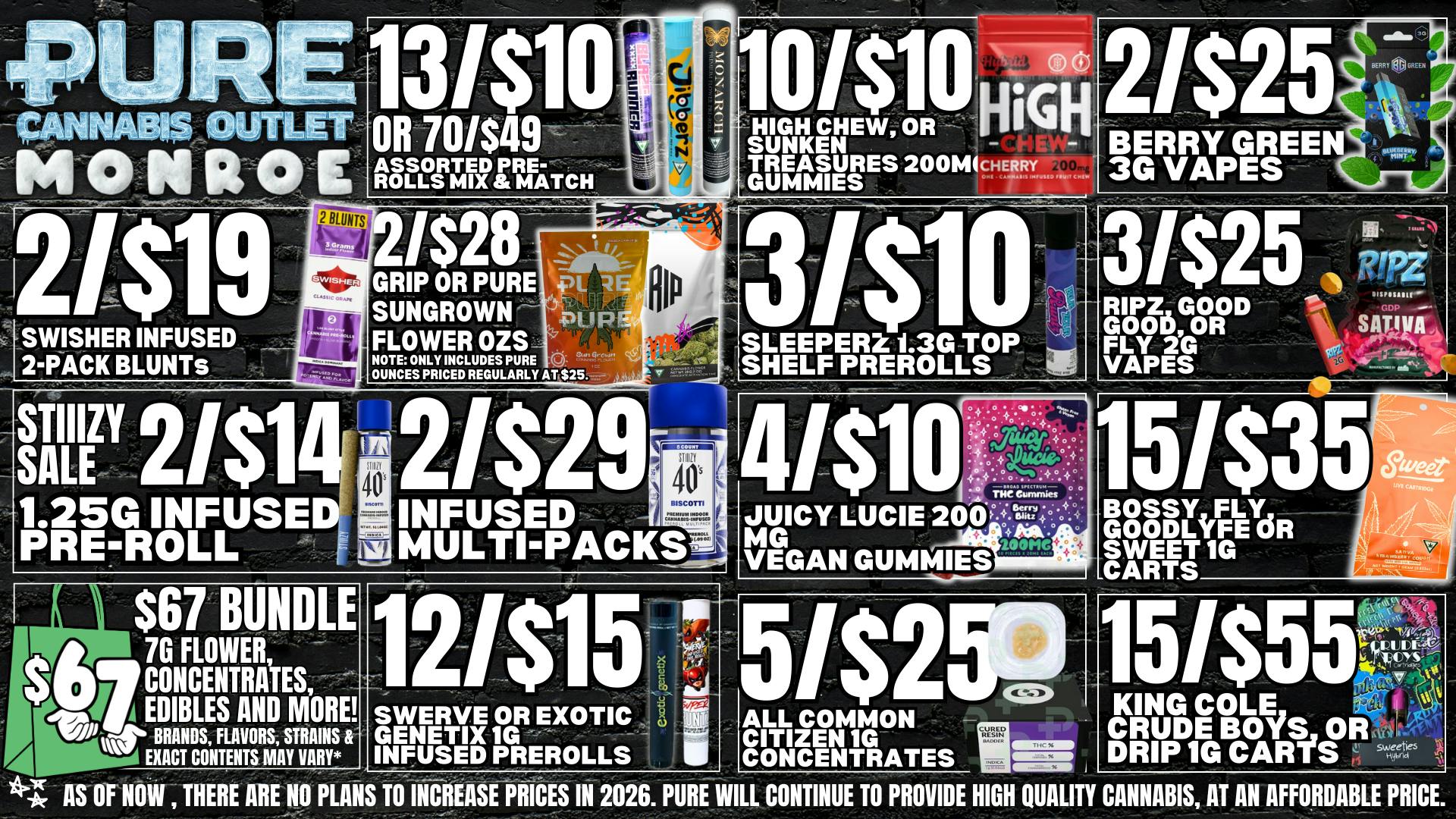 Pure Cannabis Outlet 🌨️❄️ NO 24% TAX INCREASE ❄️🌨️