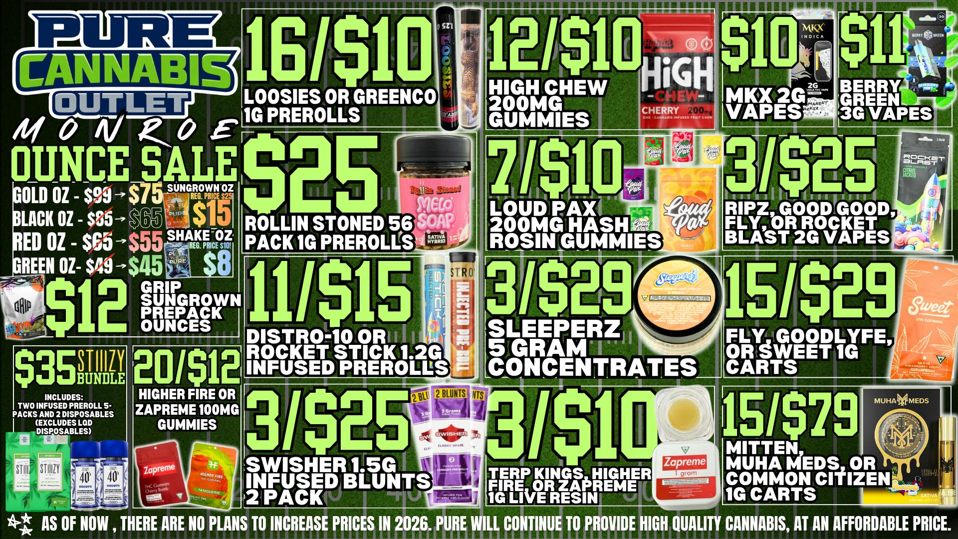 Pure Cannabis Outlet 🏈 NO ADDITIONAL 24% TAX 🏈