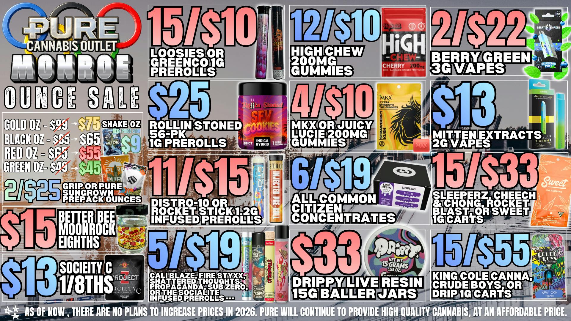 Pure Cannabis Outlet 🥇NO 24% TAX INCREASE 🥇OUNCE SALE🥇