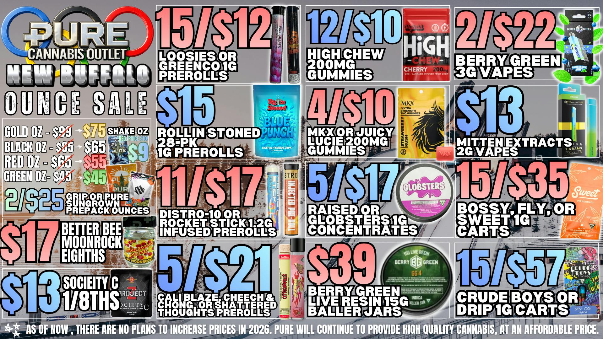 Pure Cannabis Outlet - New Buffalo 🥇NO 24% TAX INCREASE 🥇 OUNCE SALE 🥇