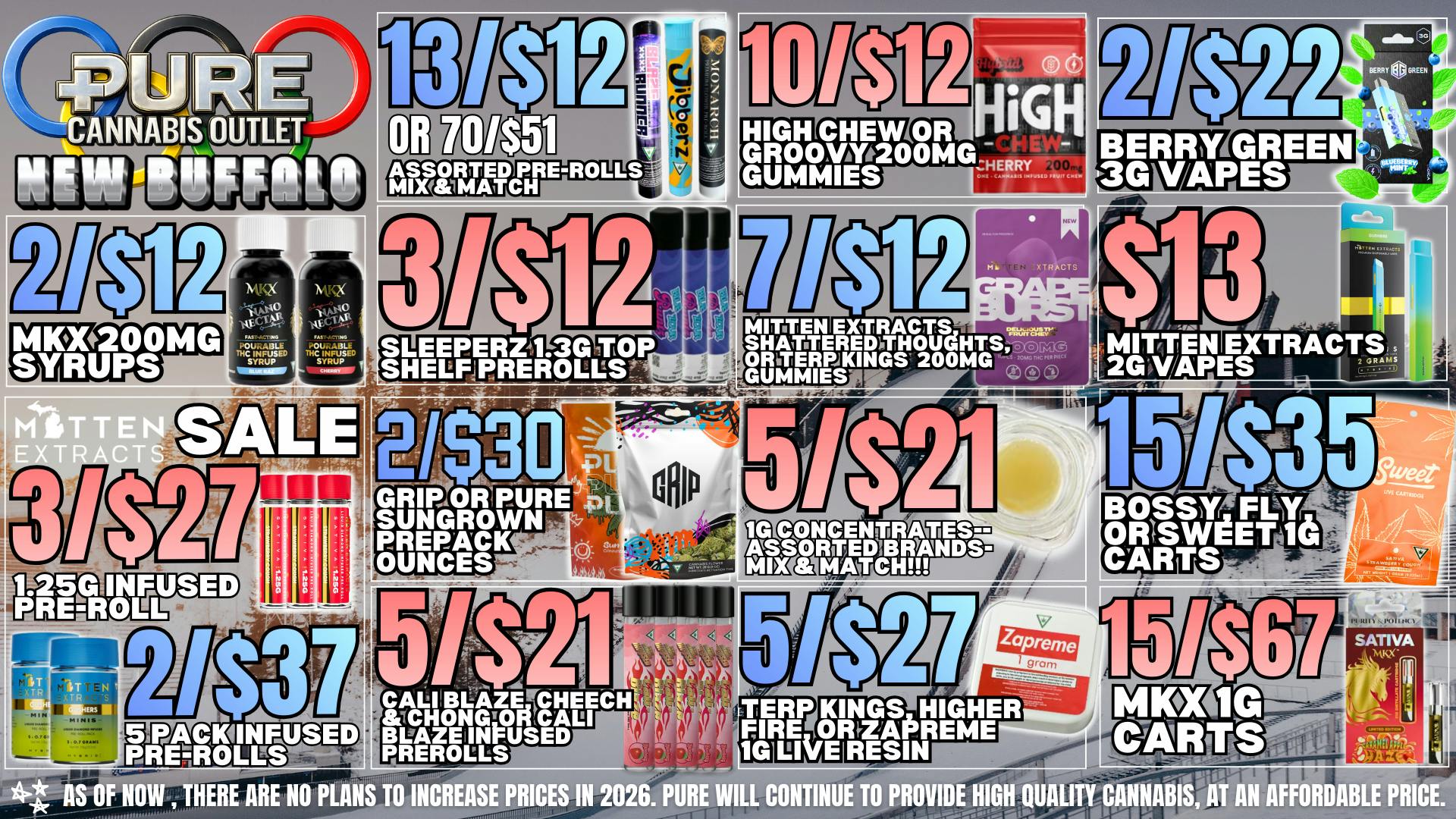 Pure Cannabis Outlet - New Buffalo 🥇 NO ADDITIONAL 24% TAX 🥇