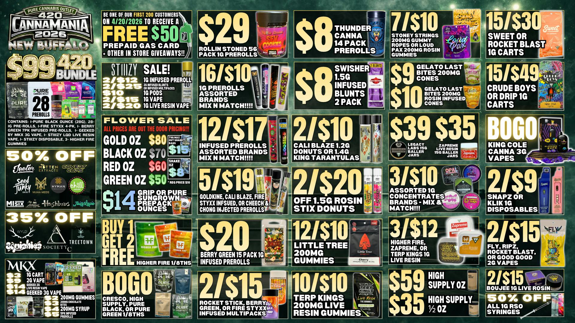 Pure Cannabis Outlet - New Buffalo $99 420 BUNDLE🍃50% OFF SELECT BRANDS🍃GIVEAWAYS!
