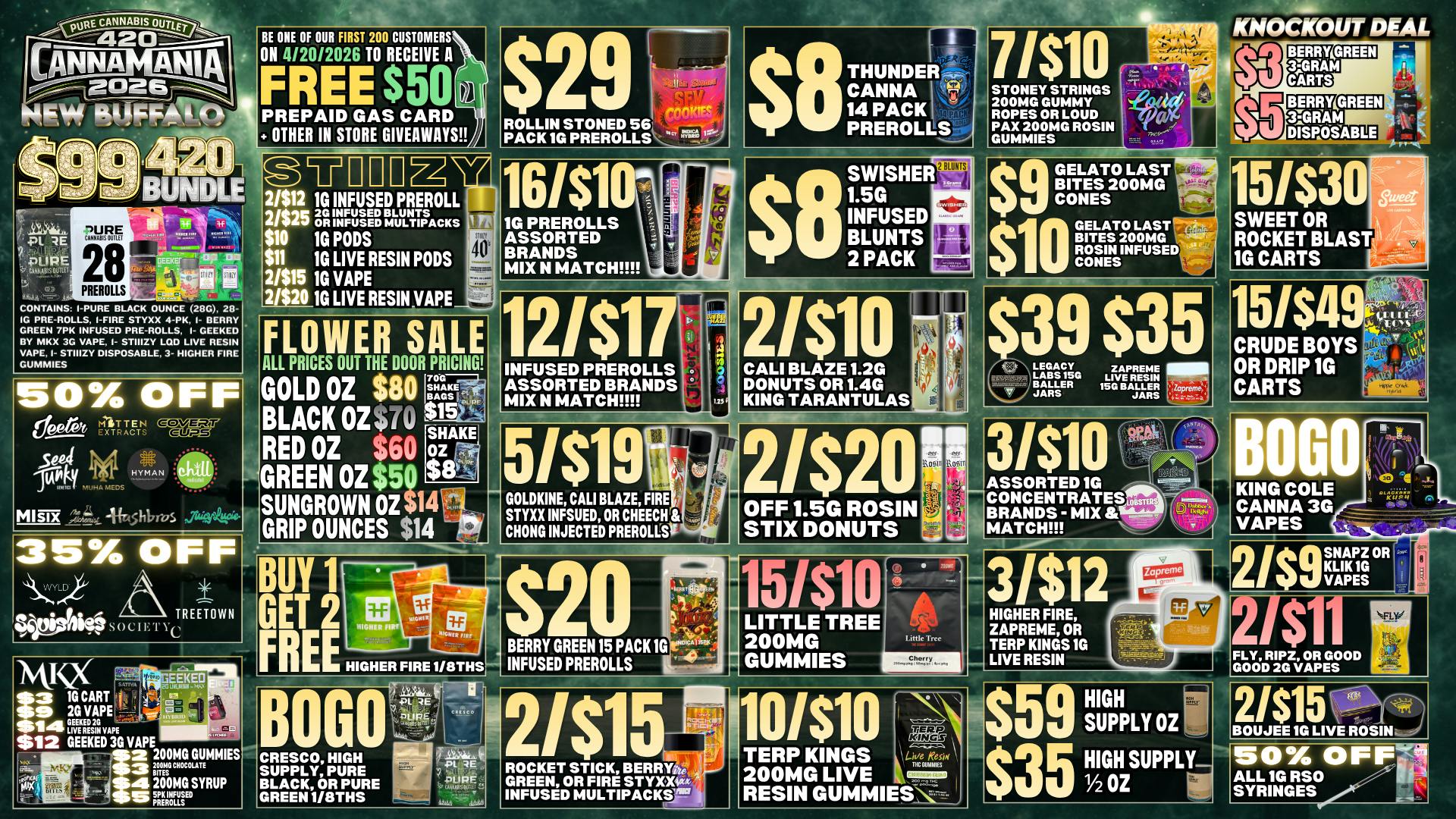 Pure Cannabis Outlet - New Buffalo $99 420 BUNDLE🍃50% OFF SELECT BRANDS🍃GIVEAWAYS!