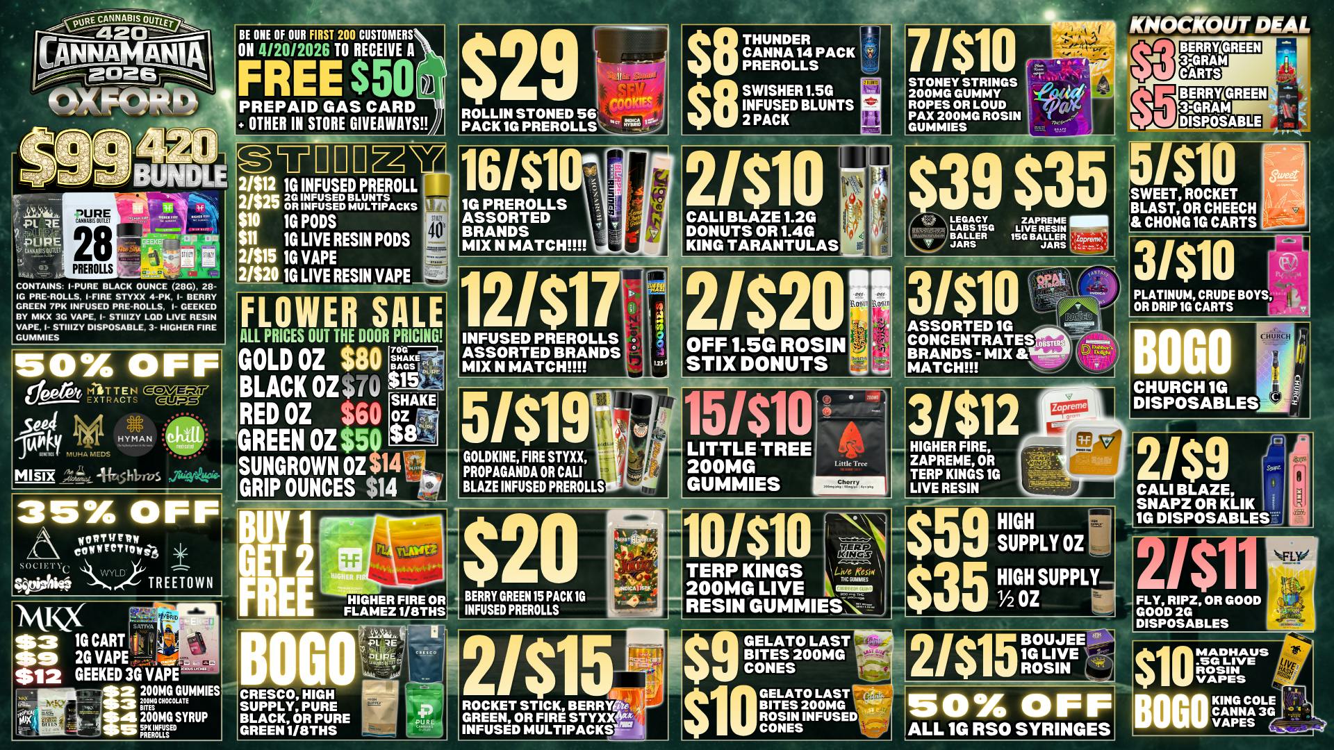 Pure Cannabis Outlet - Oxford $99 420 BUNDLE🍃50% OFF SELECT BRANDS🍃GIVEAWAYS!