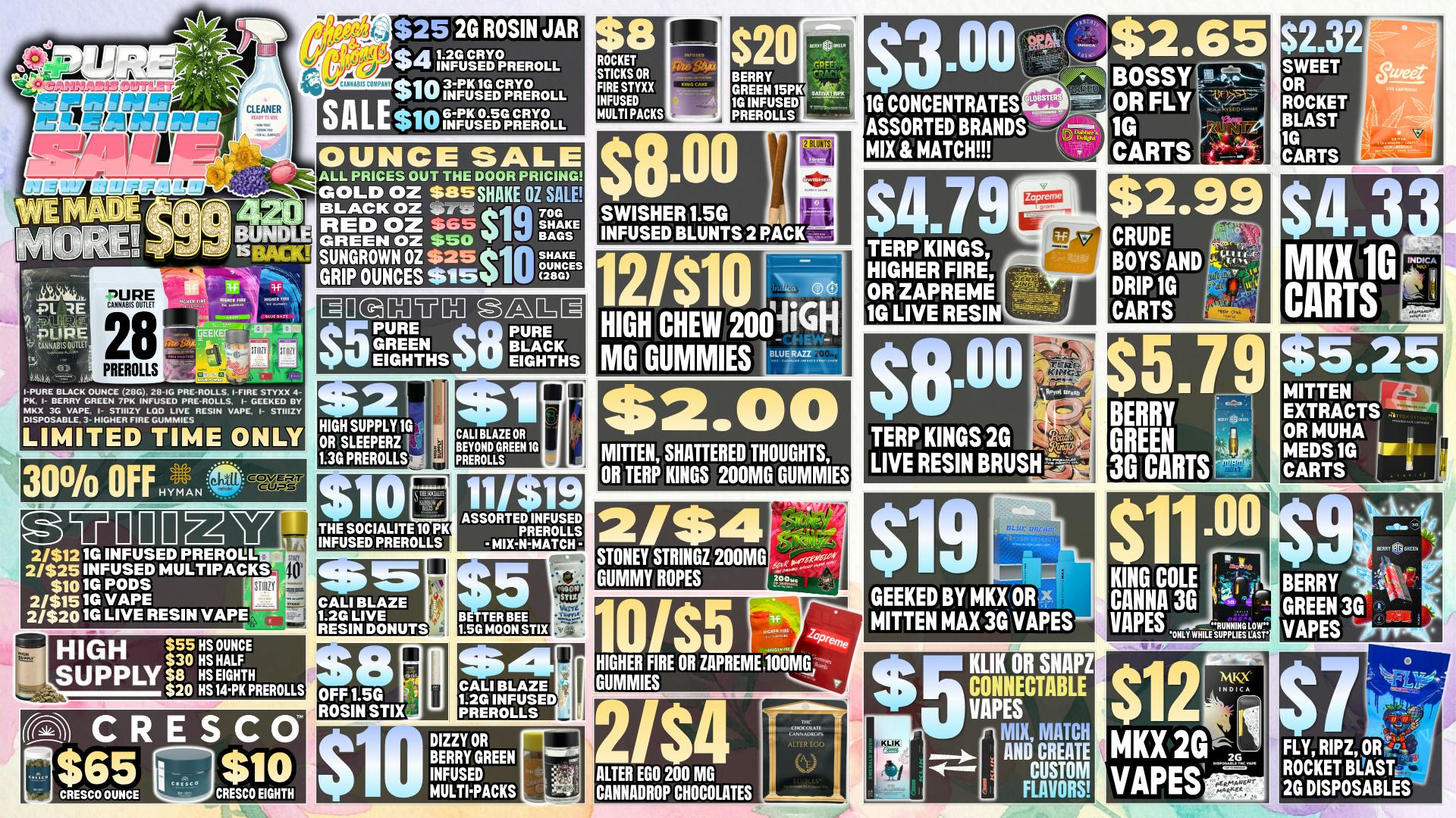 Pure Cannabis Outlet - New Buffalo SPRING CLEANING SALE🍃$99 BUNDLES ARE BACK!🍃