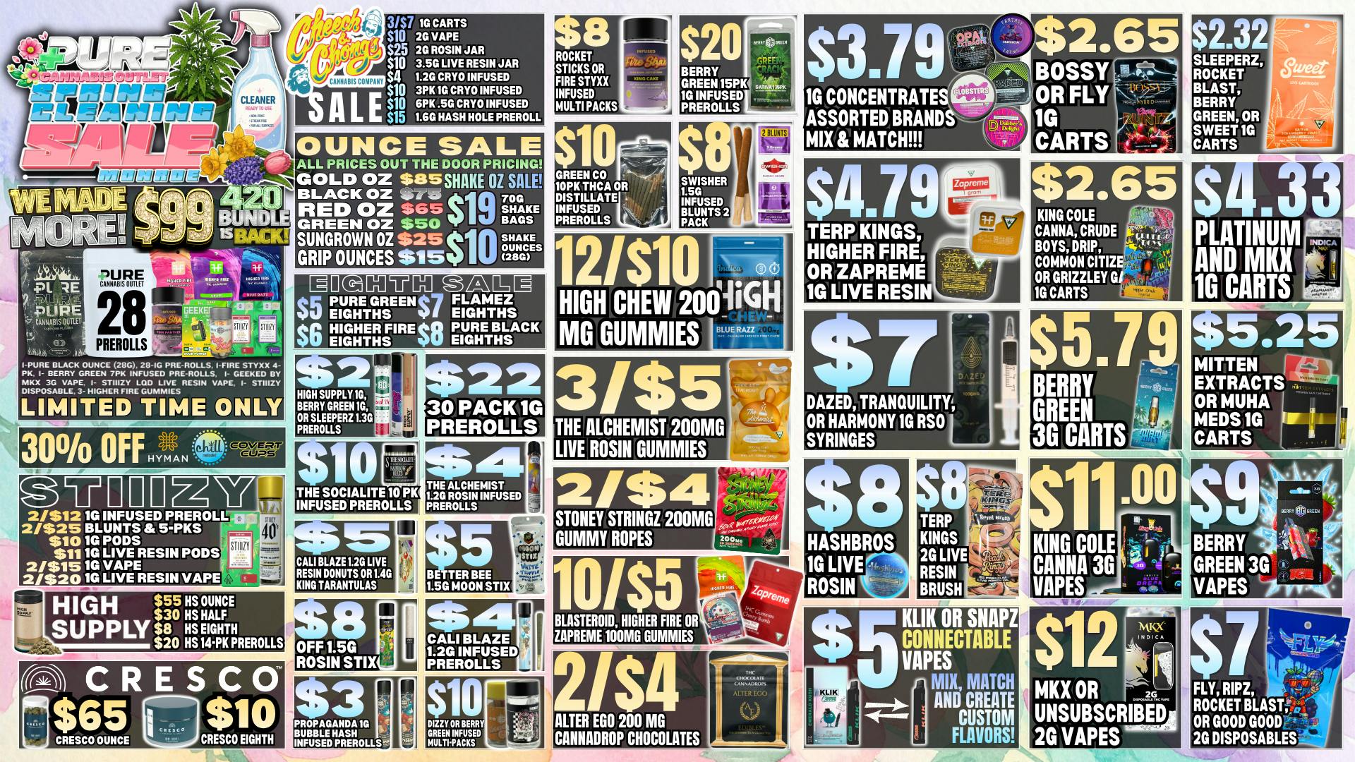 Pure Cannabis Outlet - Monroe 🍃SPRING CLEANING SALE🍃$99 BUNDLES ARE BACK!🍃