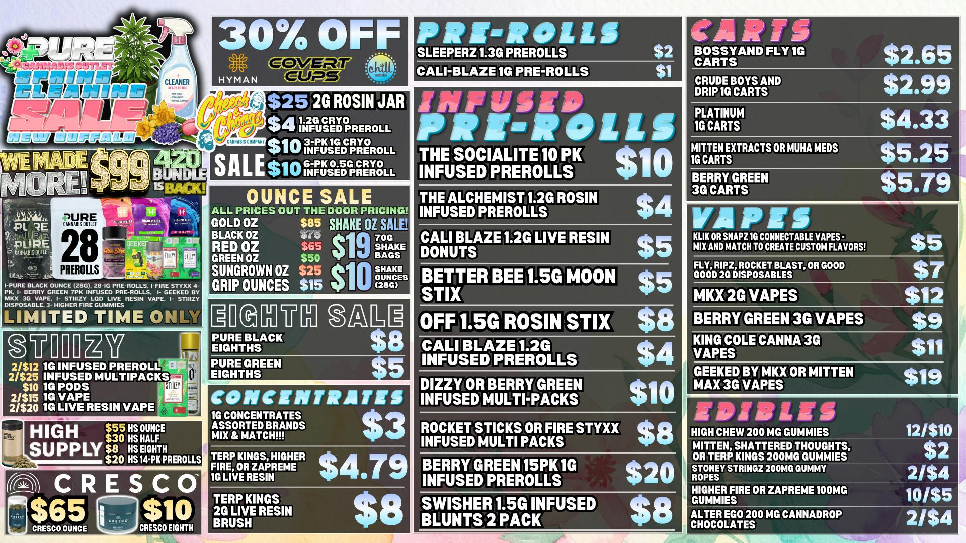 Pure Cannabis Outlet - New Buffalo SPRING CLEANING SALE🍃$99 BUNDLES ARE BACK!🍃