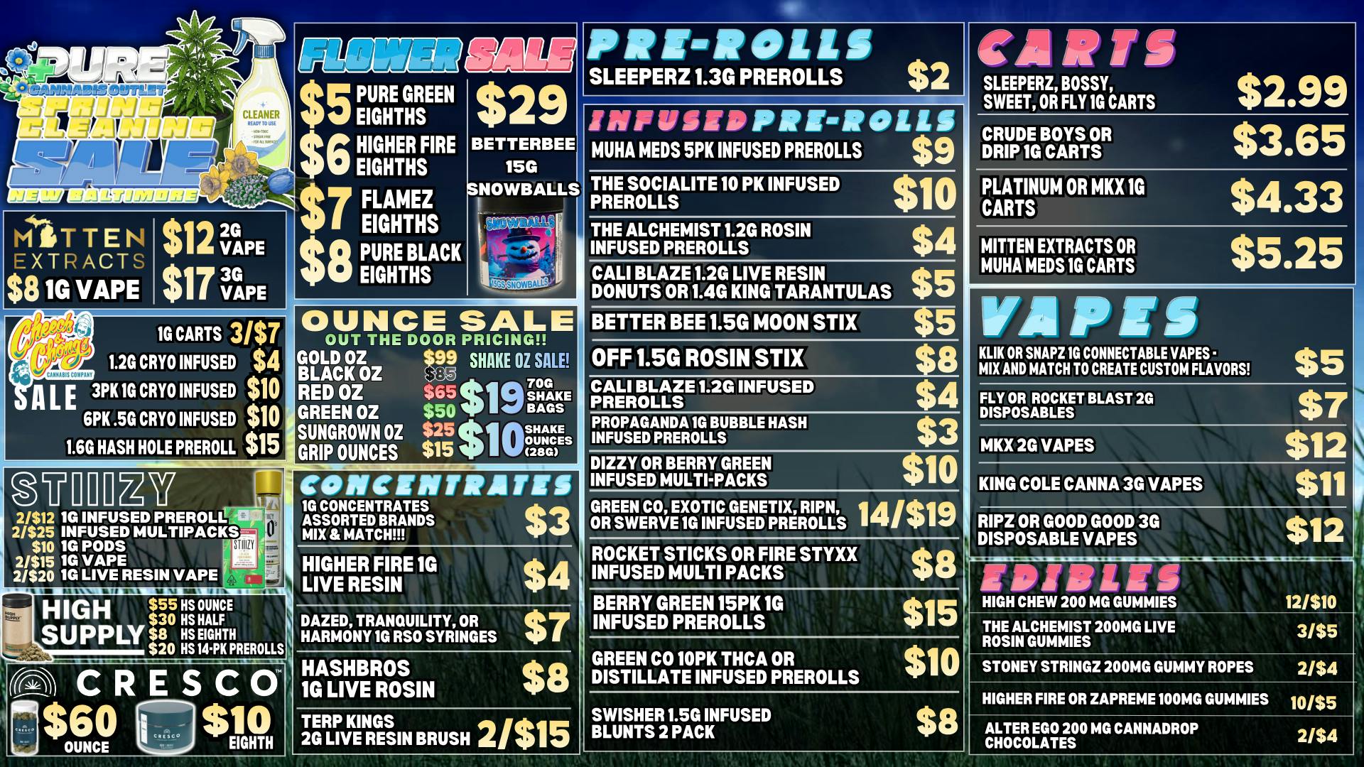 Pure Cannabis Outlet - New Baltimore 🍃SPRING CLEANING🍃YOUR FAVORITE BRANDS ON SALE🍃
