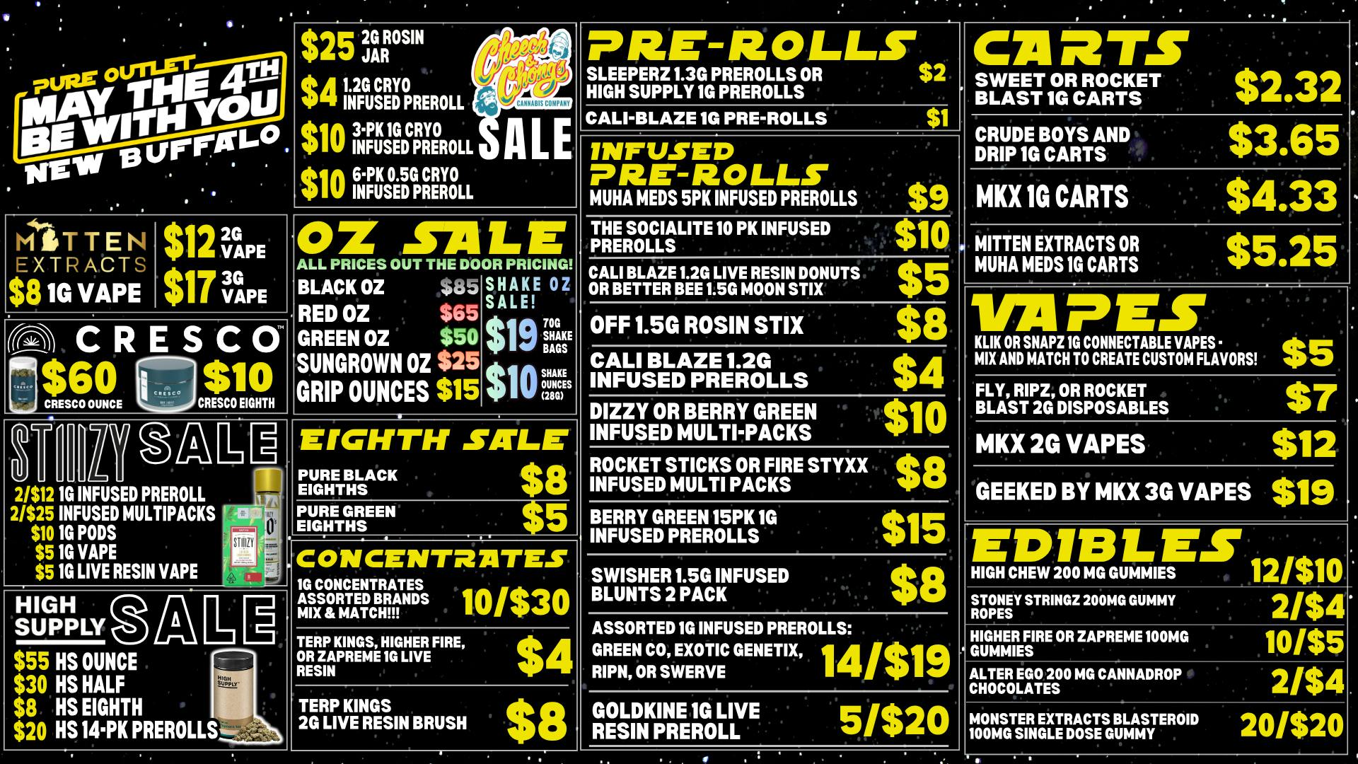 Pure Cannabis Outlet - New Buffalo ⭐💥 NO 24% TAX INCREASE 🌌 JOIN THE DANK SIDE ⭐💥