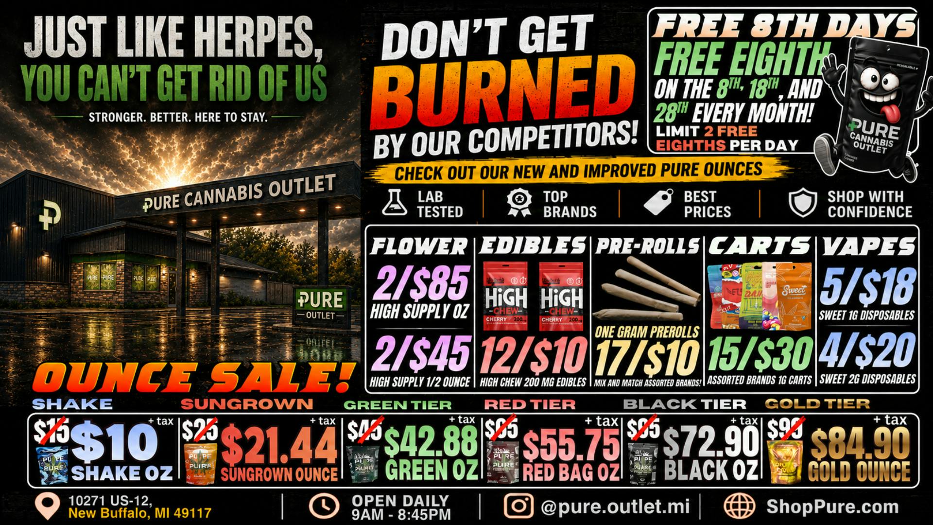 Pure Cannabis Outlet - New Buffalo 🔥FIRE SALE 🔥 WERE NOT DONE 🔥