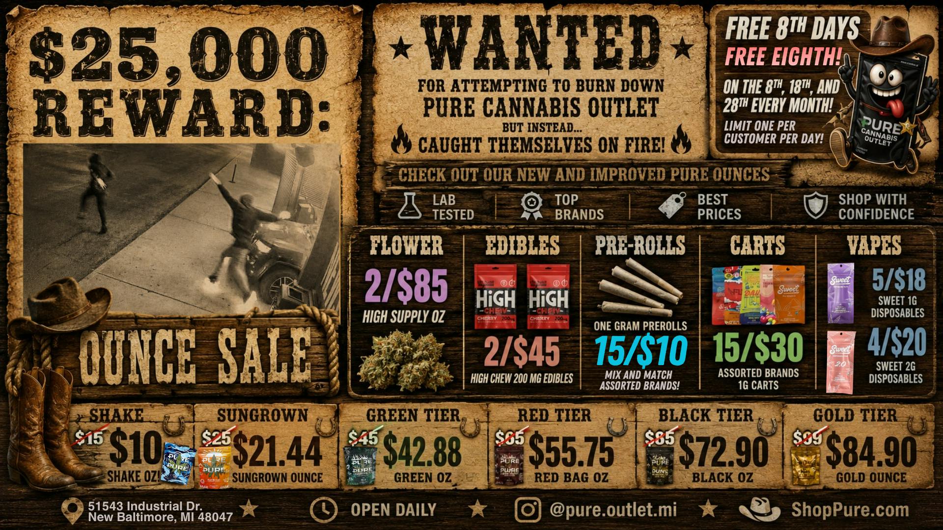 Pure Cannabis Outlet - New Baltimore 🤠FIRE SALE 🤠 WE'RE NOT DONE 🤠