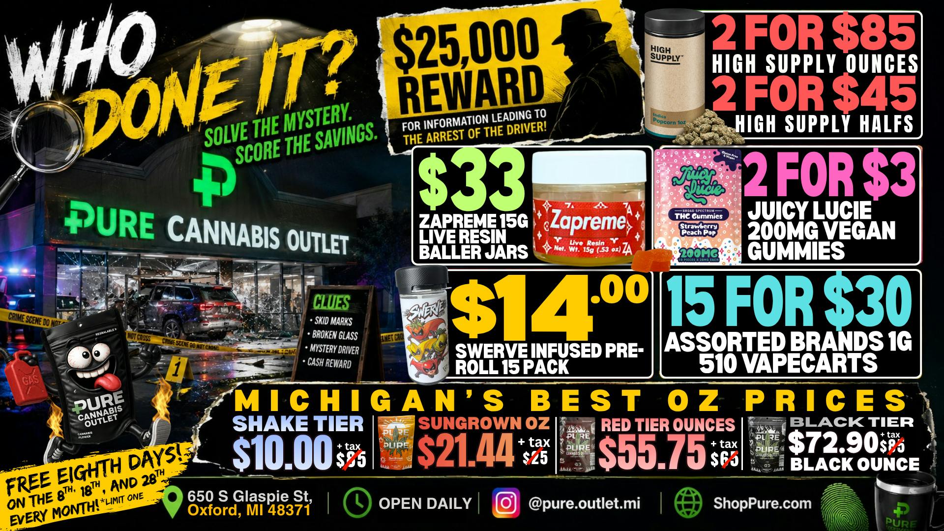 Pure Cannabis Outlet - Oxford ⛽️$33 15G BALLER JARS🔥💰$25,000 REWARD💰