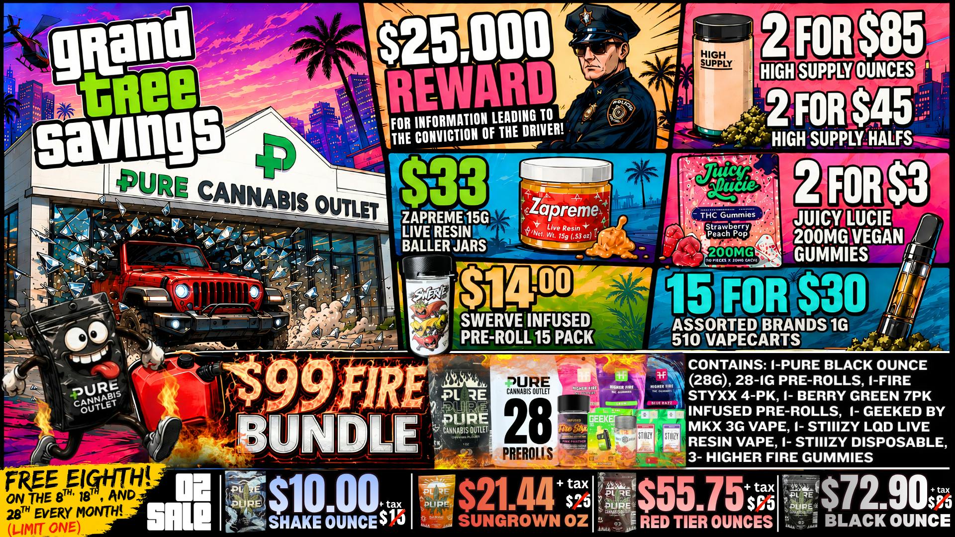 Pure Cannabis Outlet - New Baltimore 💰$25,000 REWARD💰$33 LIVE RESIN 15G BALLER JAR🔥