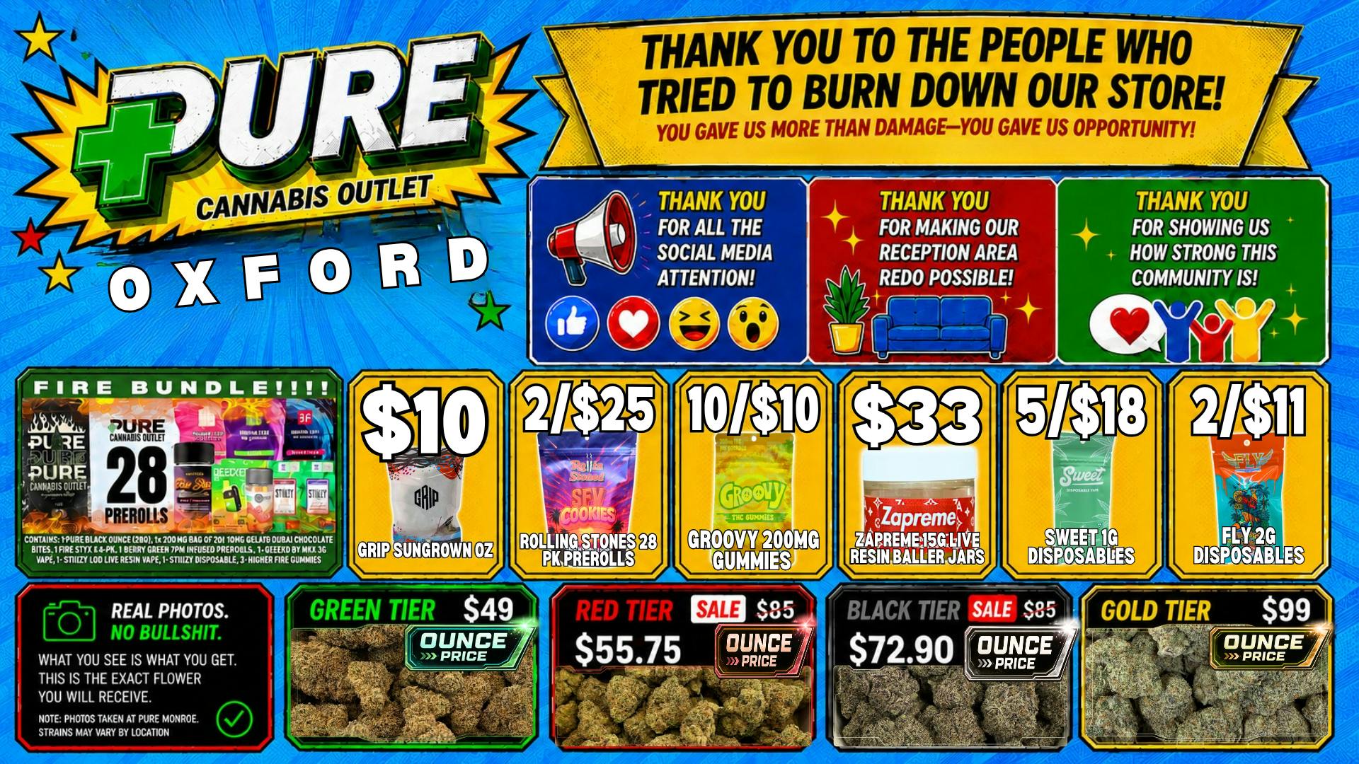 Pure Cannabis Outlet - Oxford 🙏$33 15G BALLER JARS🙏2/$25 28PK PREROLLS🙏