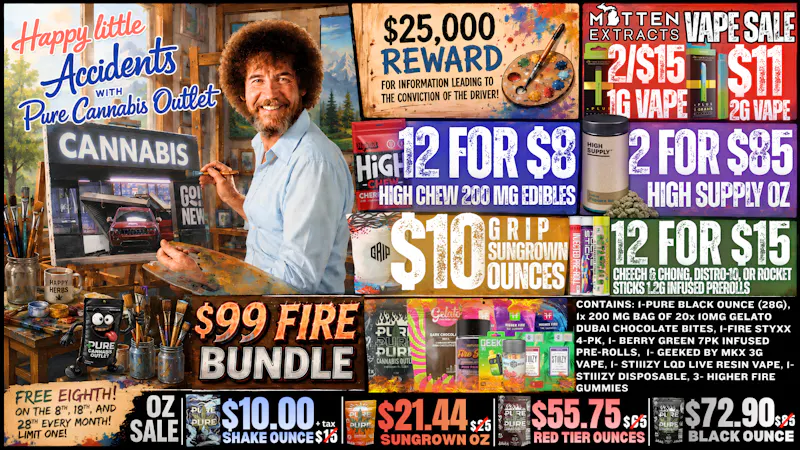Pure Cannabis Outlet - Monroe 🎨12/$8 200MG HIGH CHEW GUMMIES🎨$99 FIRE BUNDLE🎨