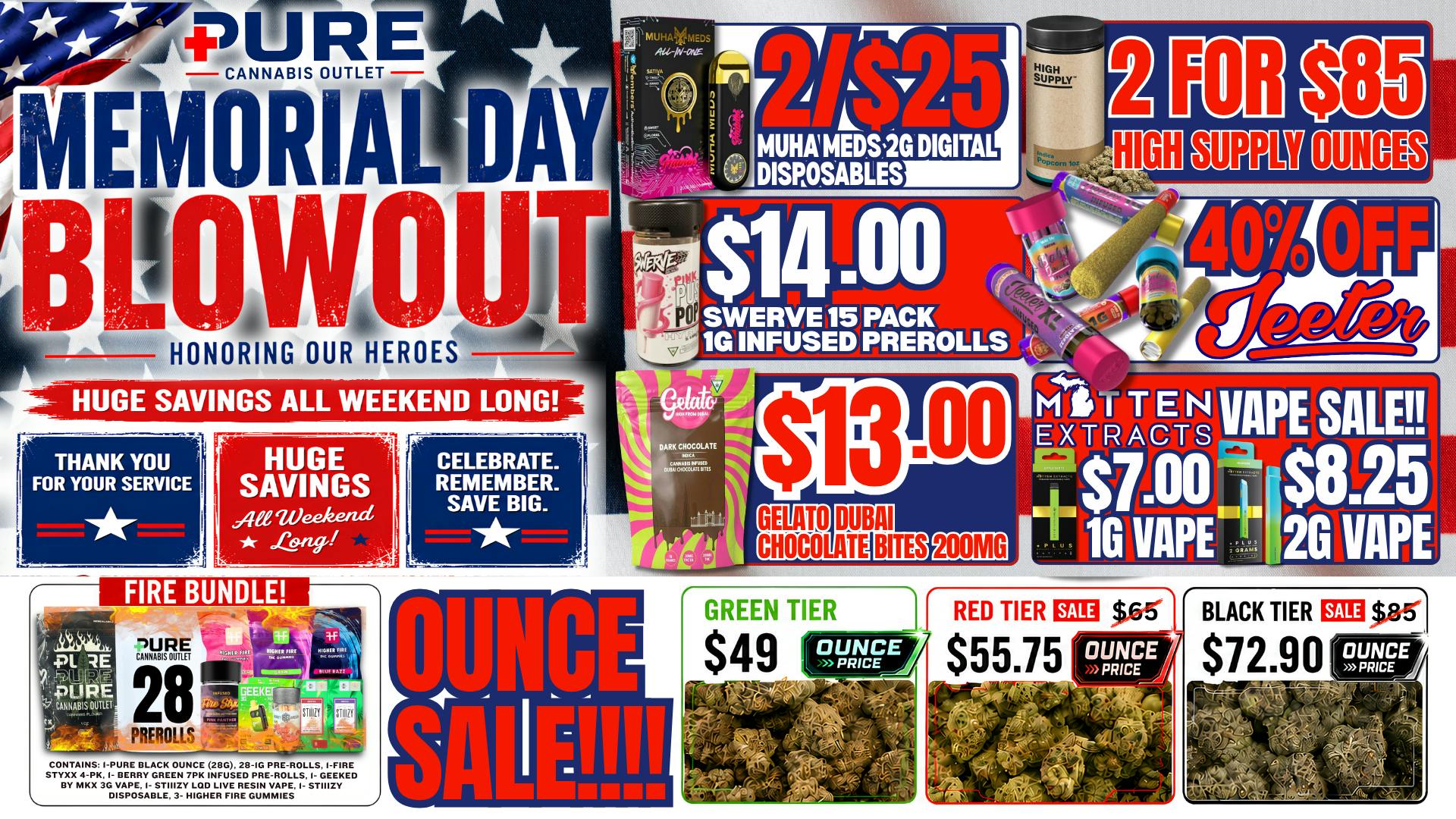 PURE Macomb - Delivery 🇺🇸40% OFF ALL JEETERS 🇺🇸MEMORIAL DAY BLOWOUT