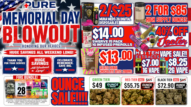 PURE Macomb - Delivery 🇺🇸40% OFF ALL JEETERS 🇺🇸MEMORIAL DAY BLOWOUT