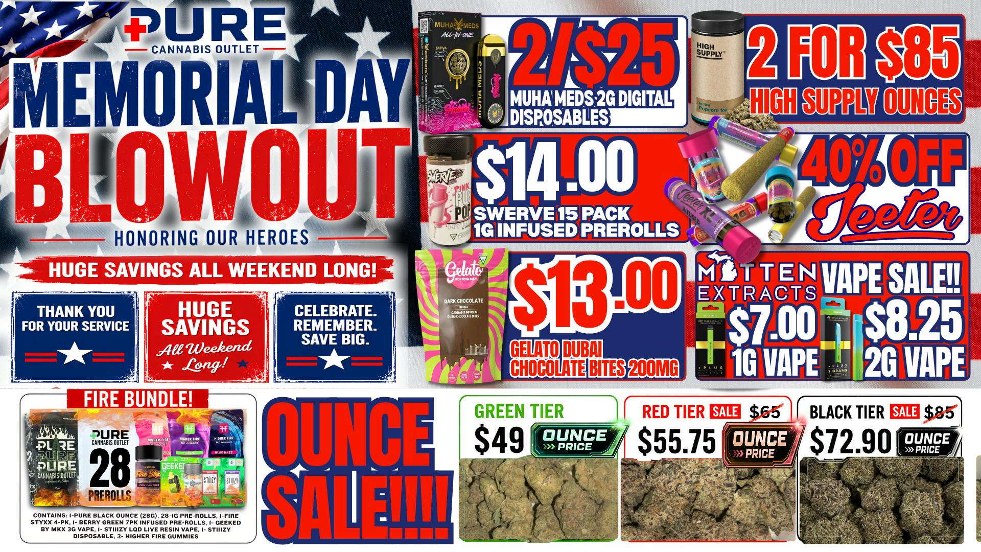 PURE Macomb - Delivery 🇺🇸40% OFF ALL JEETERS 🇺🇸MEMORIAL DAY BLOWOUT