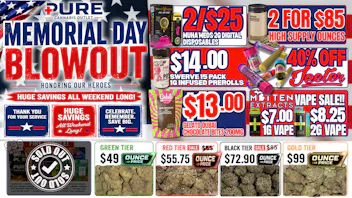 Pure Cannabis Outlet - Monroe 🇺🇸MEMORIAL DAY BLOWOUT🇺🇸40% OFF ALL JEETER🇺🇸