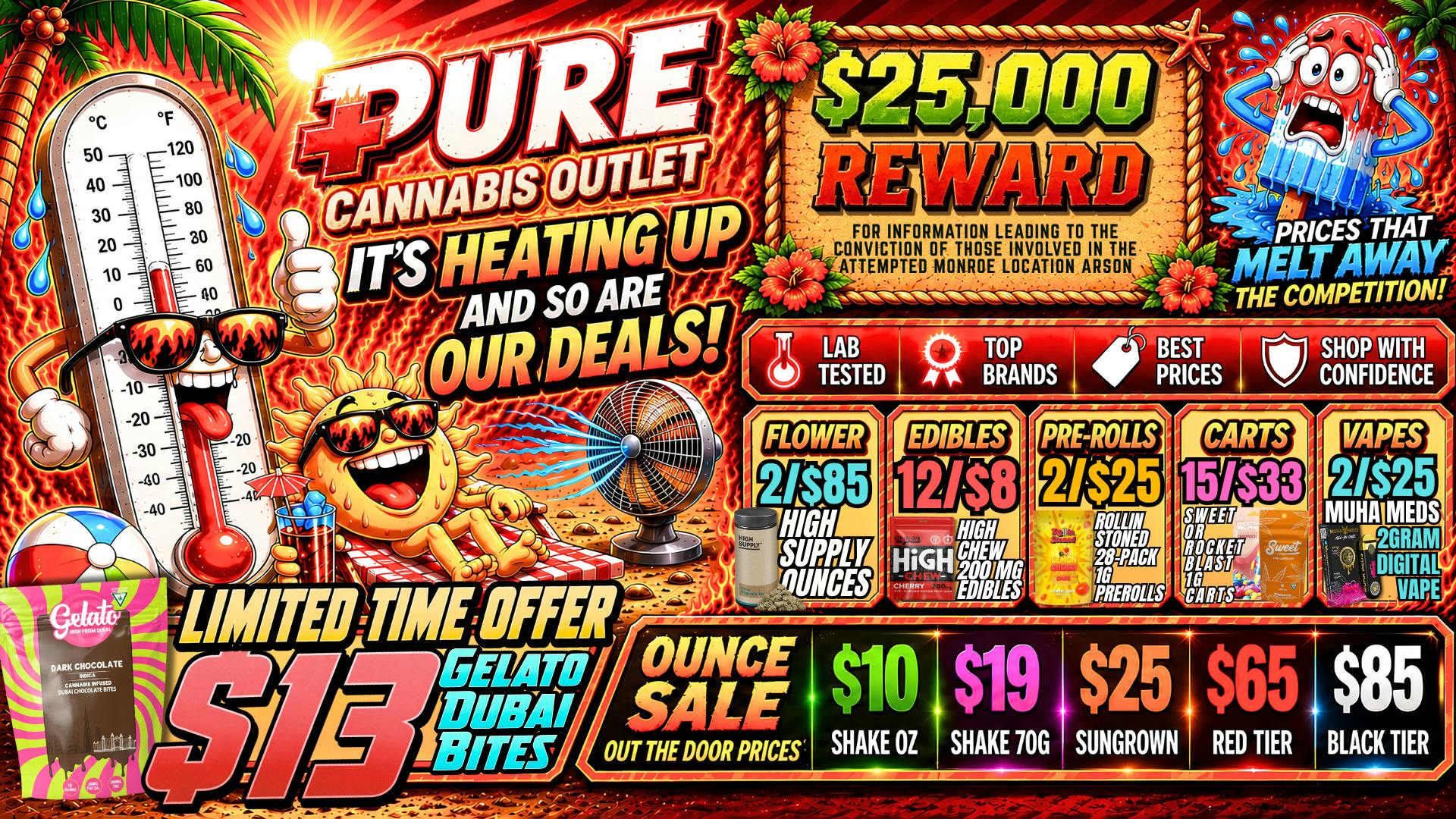 Pure Cannabis Outlet - Monroe 12/$8 HIGH CHEW 200MG GUMMY🔥HIGH SUPPLY 2/$85 OZ